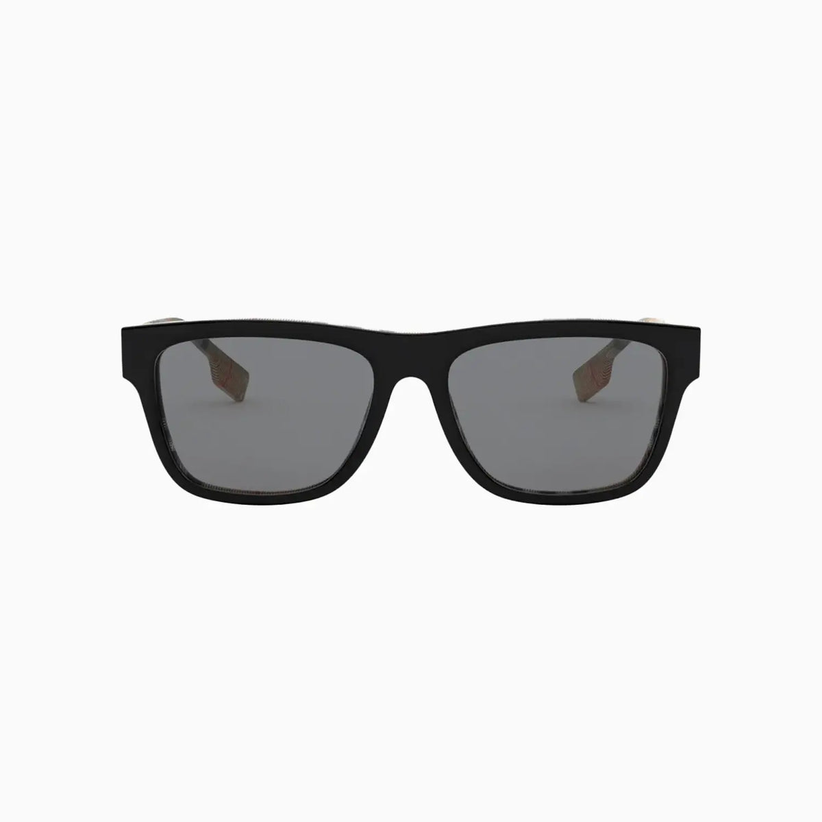 Men's Burberry Black Vintage Check Rectangular Sunglasses