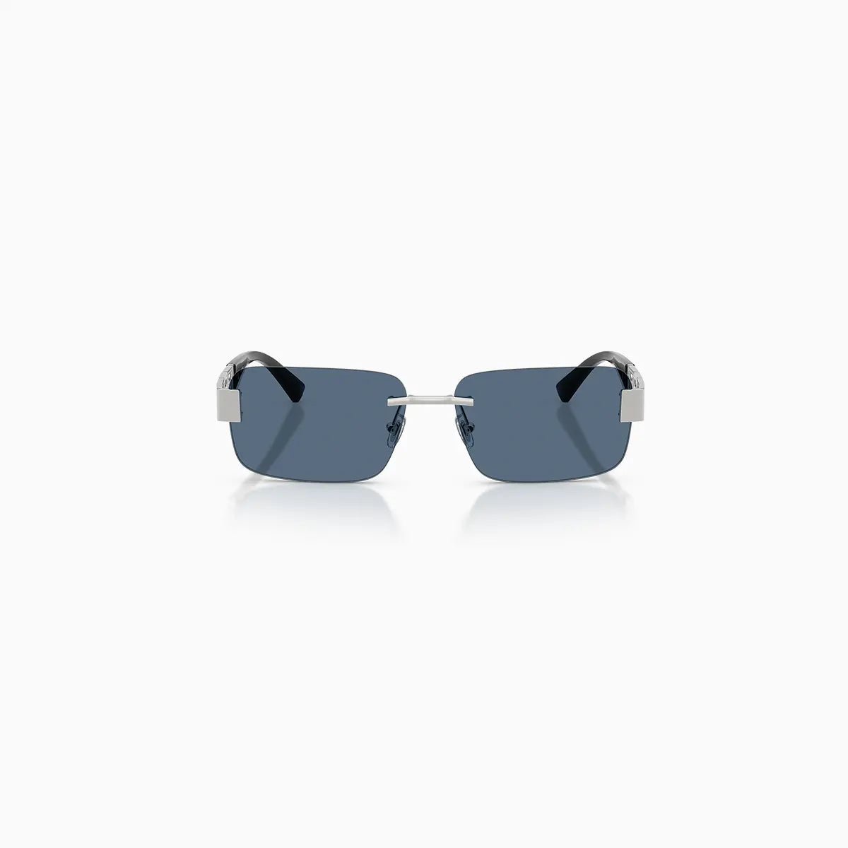 Men's Versace Silver Dark Blue Sunglass Versace - Tops and Bottoms USA