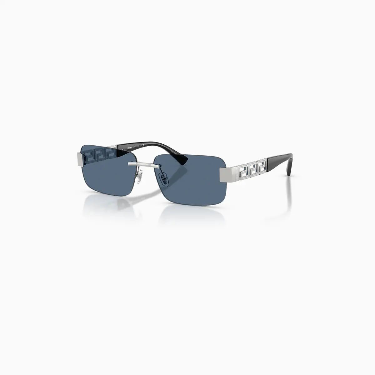 Men's Versace Silver Dark Blue Sunglass Versace - Tops and Bottoms USA