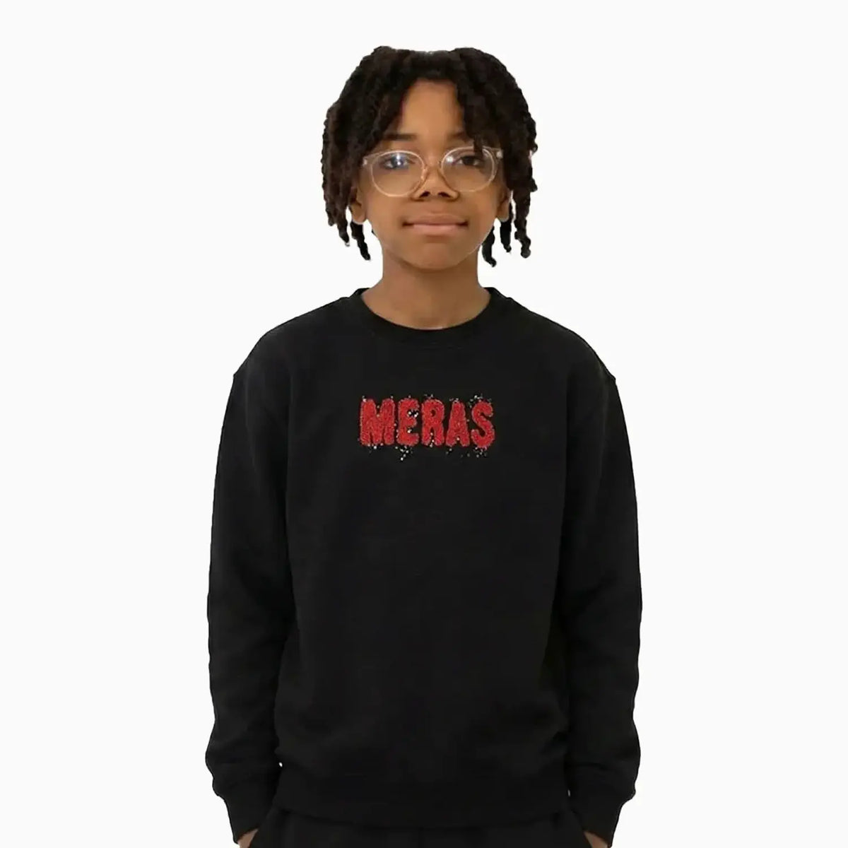 Kid's Chenille Patch Crew Neck Sweatshirt