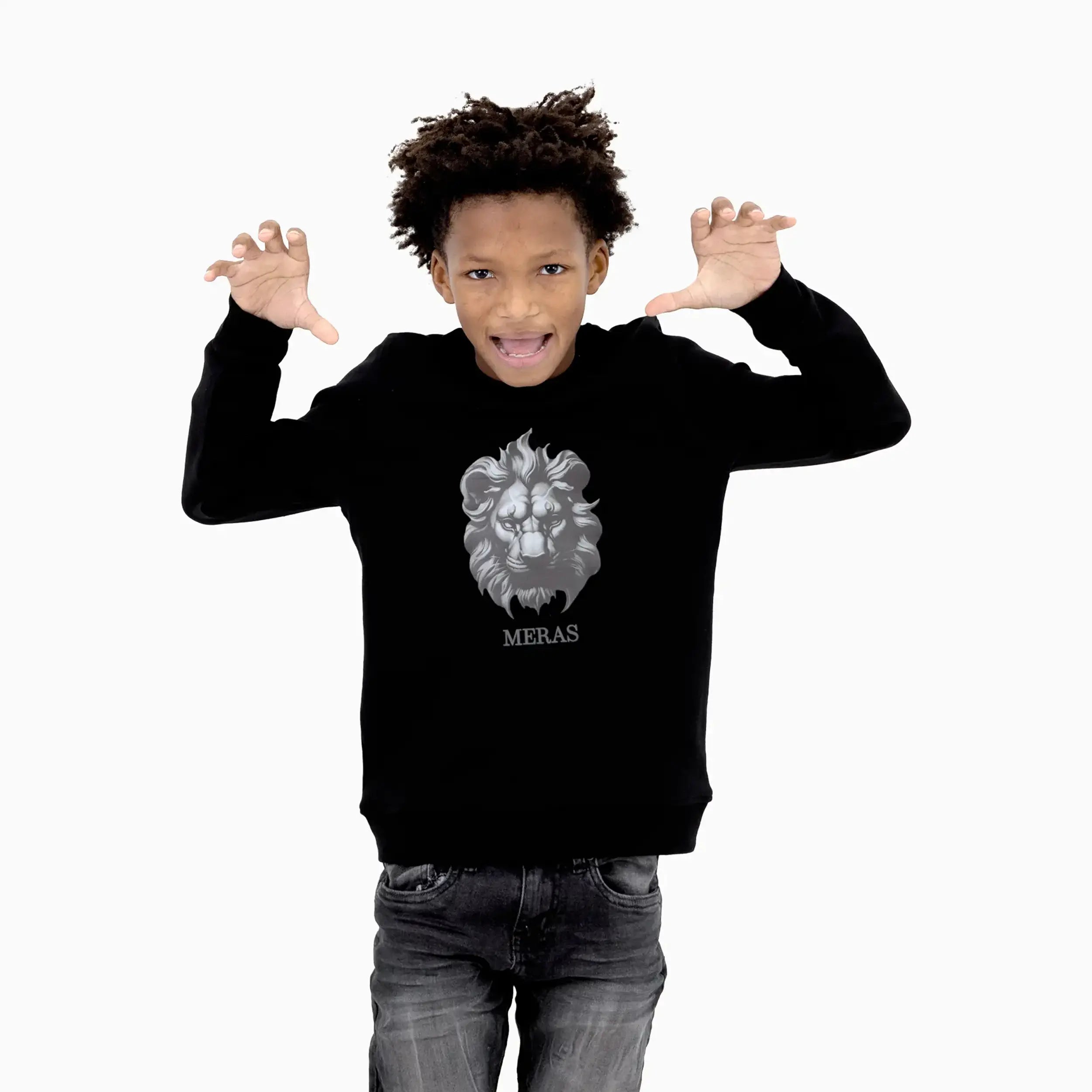Kid's Lion Crew Neck Sweatshirt Meras - Tops and Bottoms USA