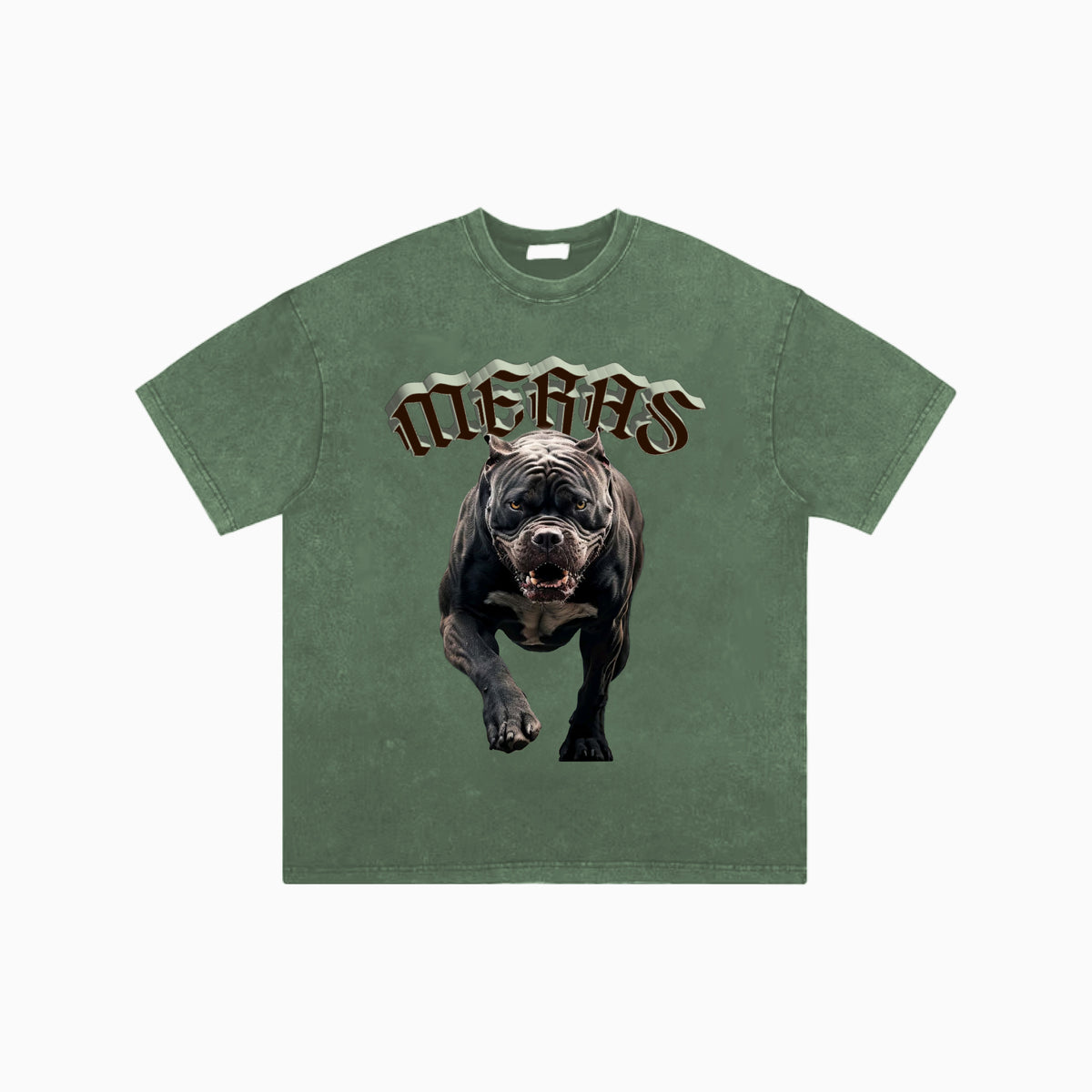 Men's Bull Dog Crew Neck T-Shirt Meras - Tops and Bottoms USA