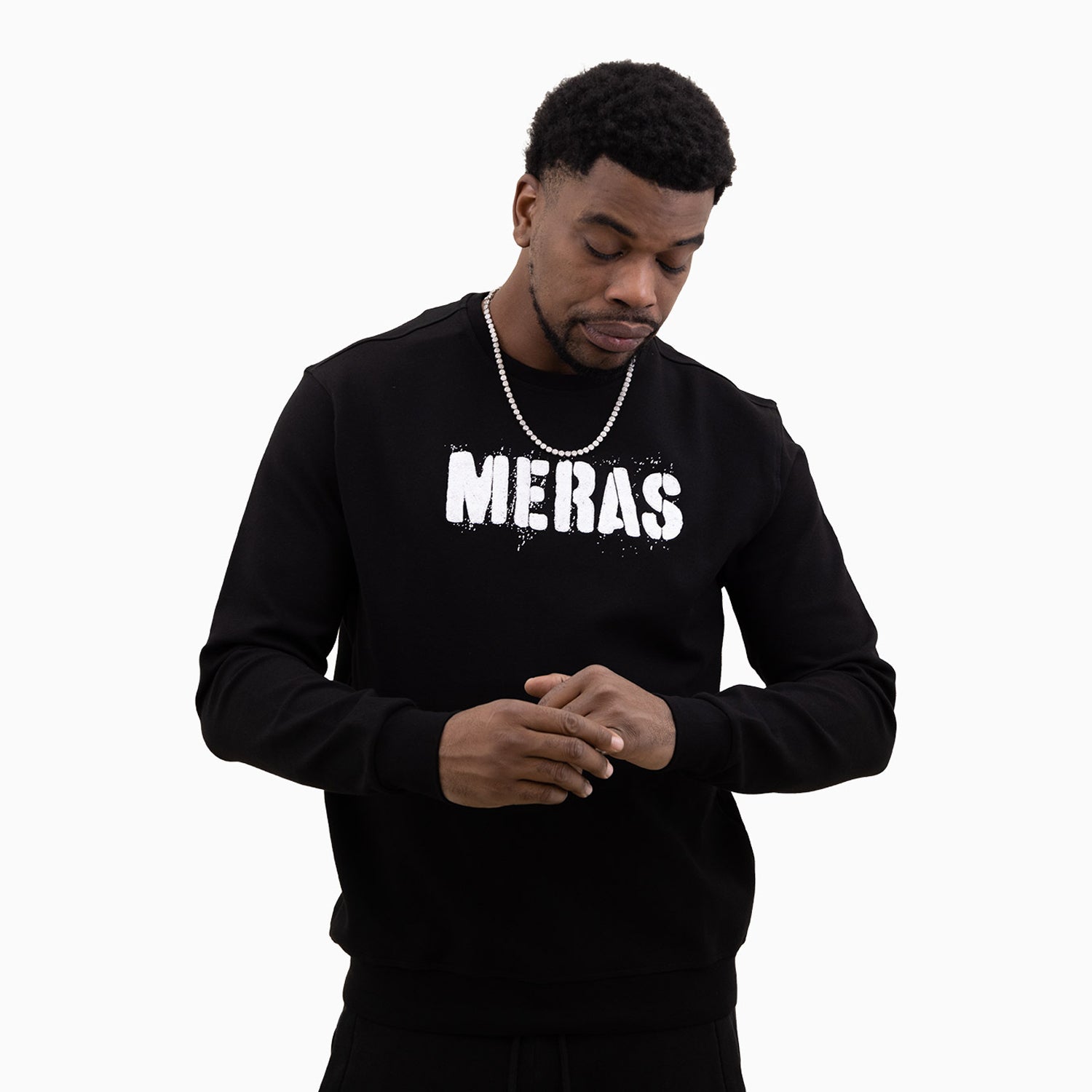 meras-mens-logo-classic-crew-neck-sweatshirt-mc2307-blkwht