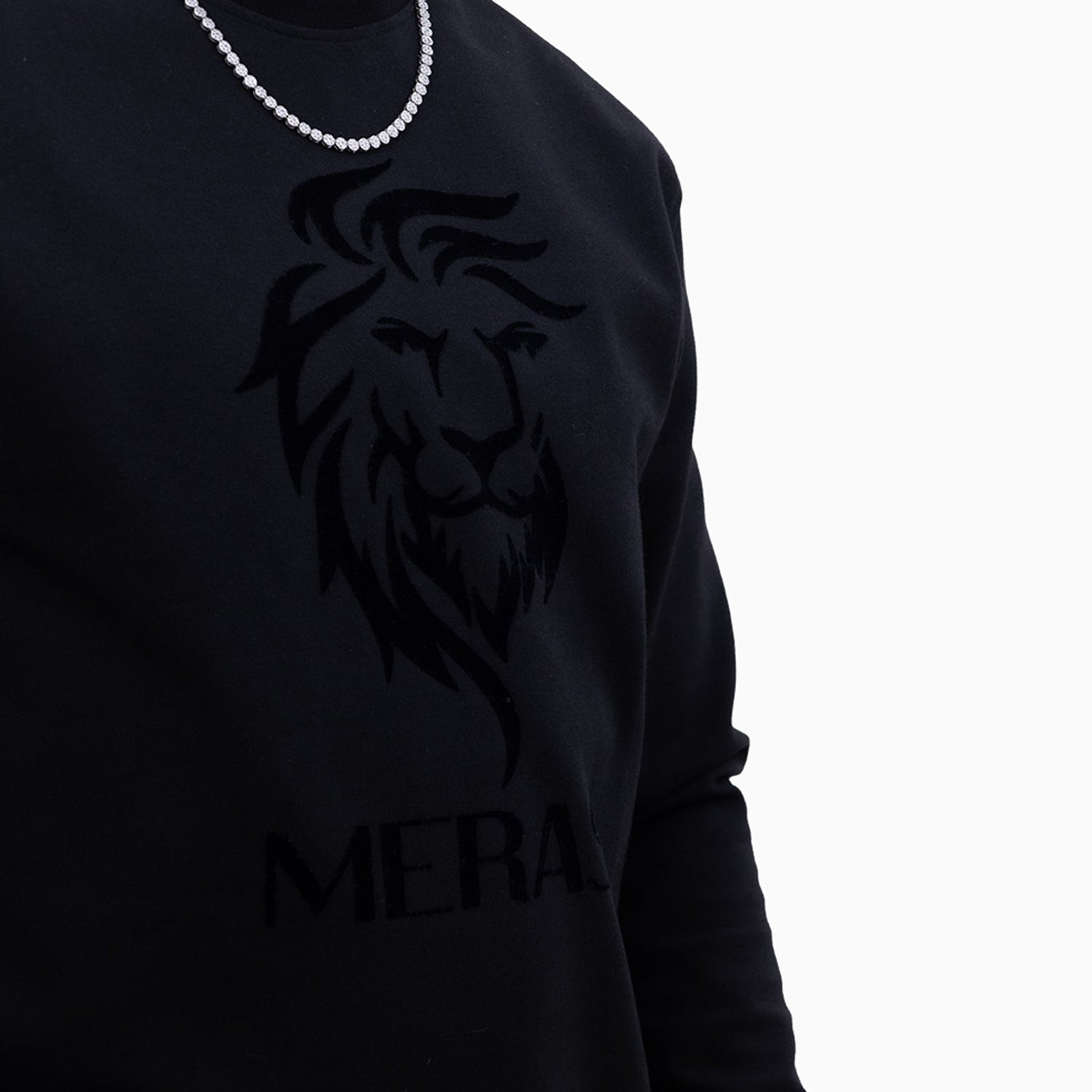 meras-mens-classic-logo-crew-neck-sweatshirt-mc2305-black