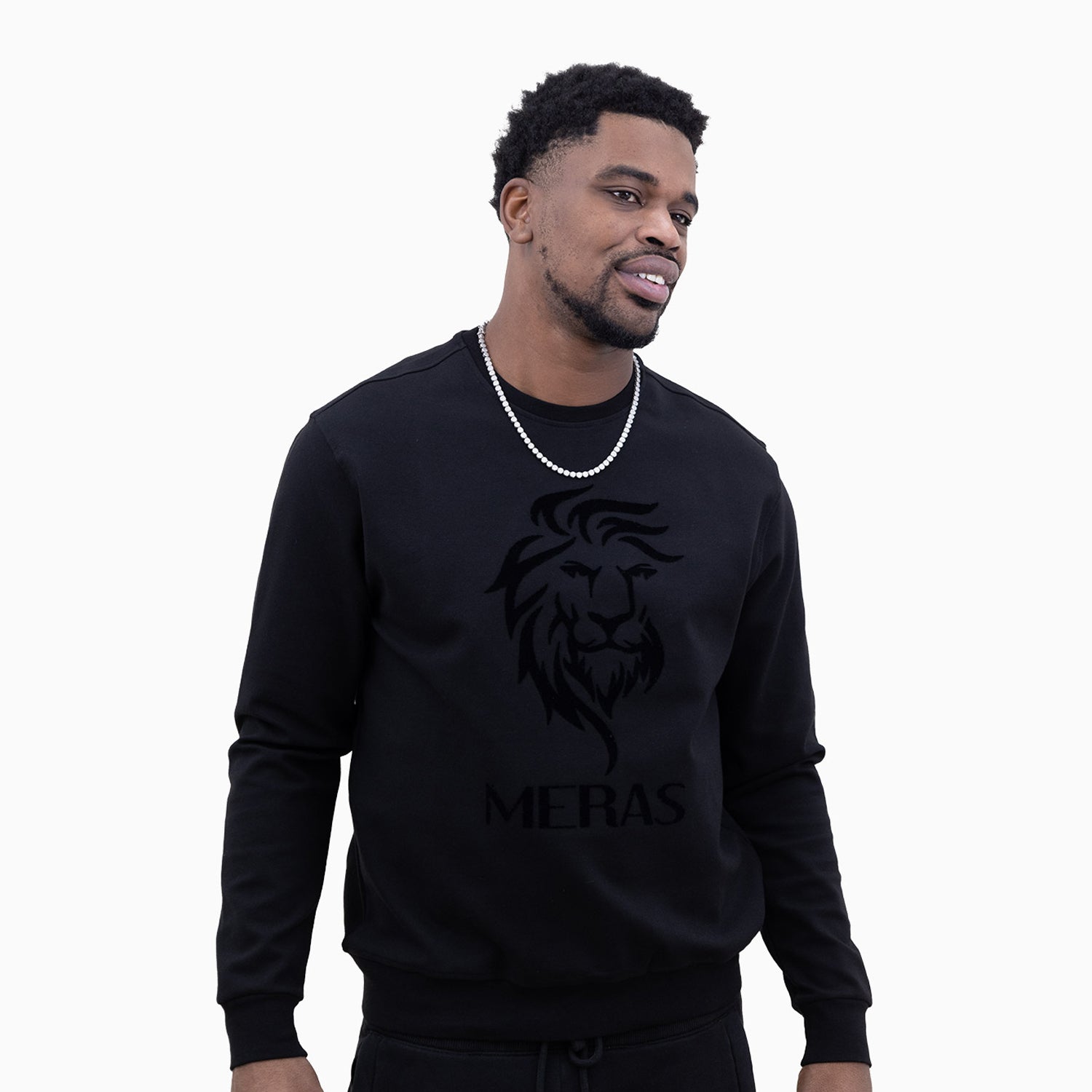 meras-mens-classic-logo-crew-neck-sweatshirt-mc2305-black