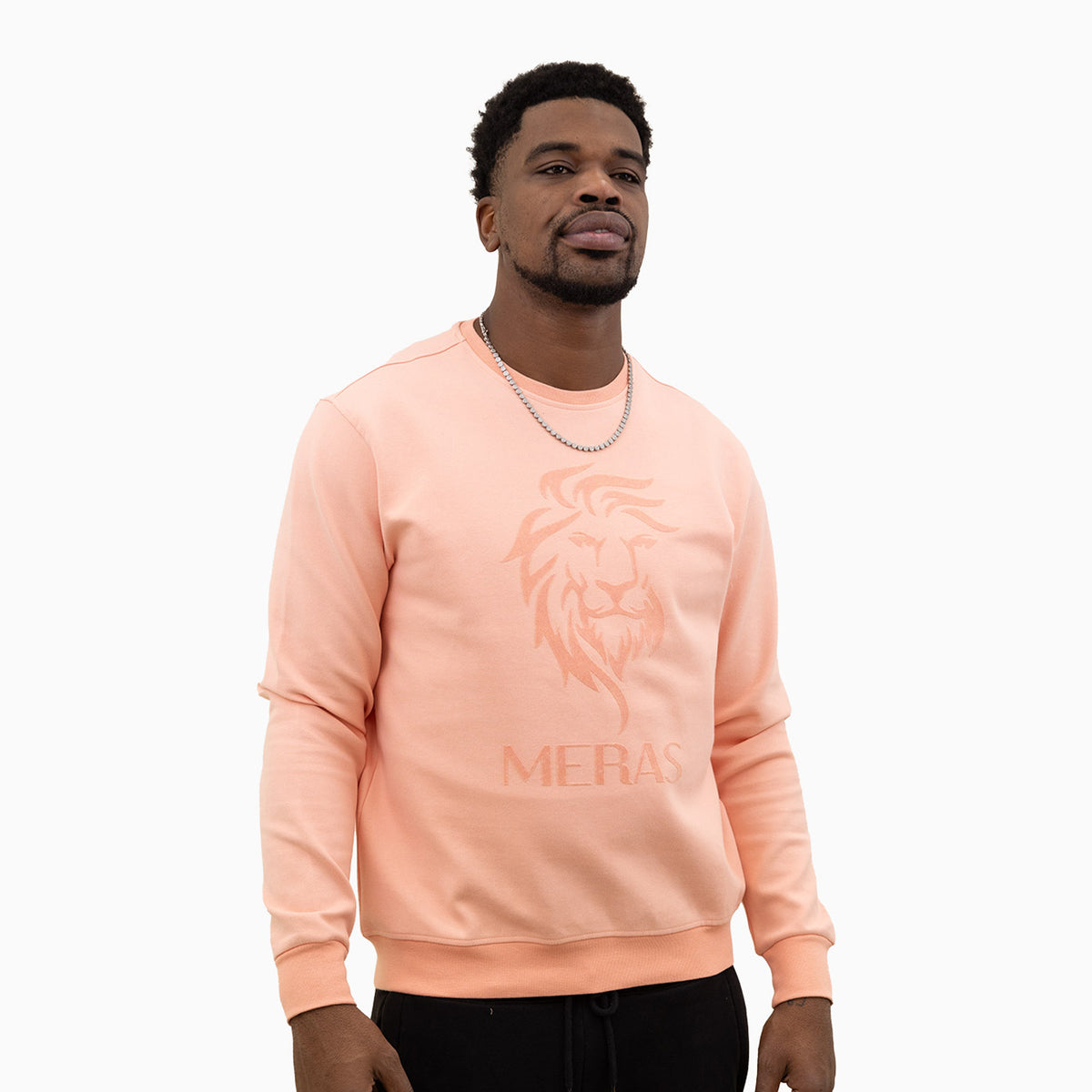 meras-mens-classic-logo-crew-neck-sweatshirt-mc2305-peach