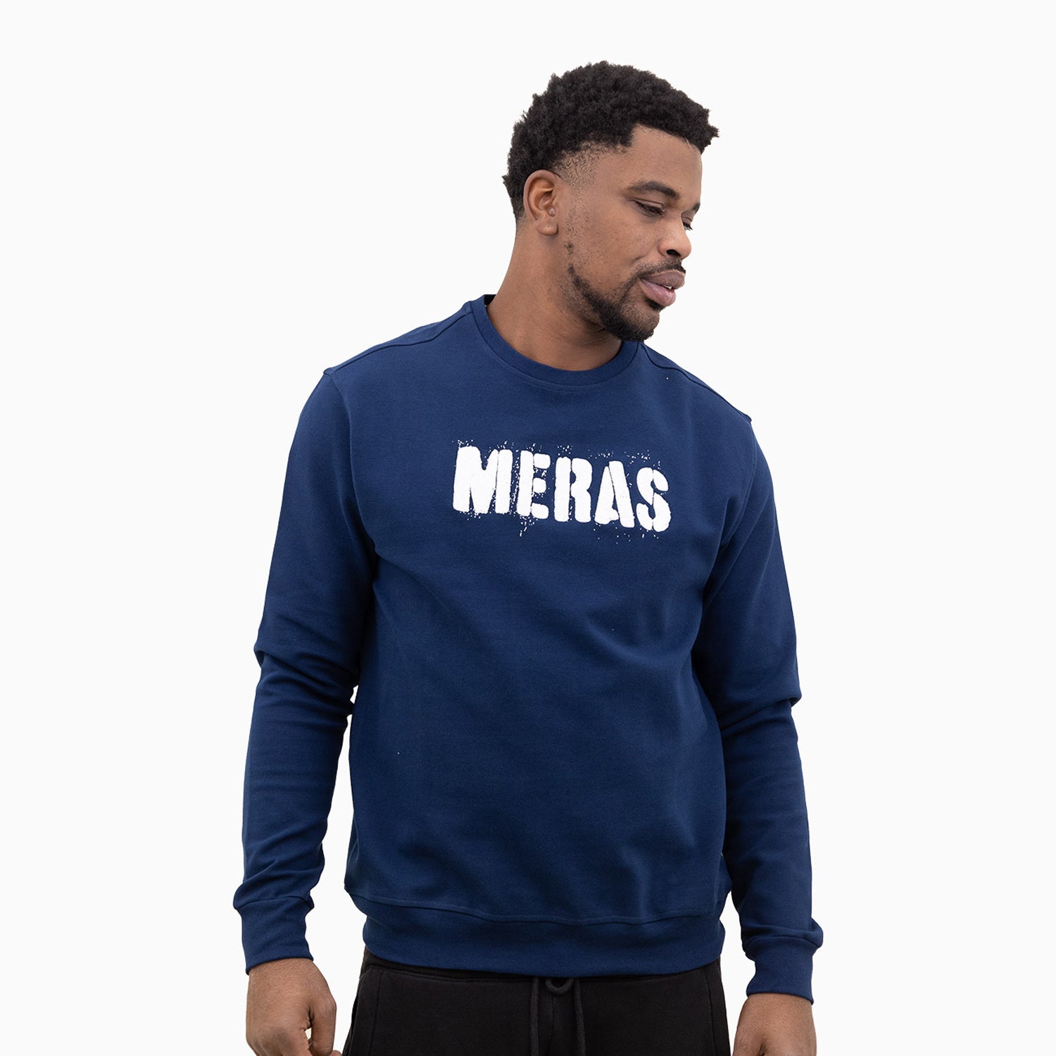 meras-mens-classic-logo-crew-neck-sweatshirt-mc2307-navy