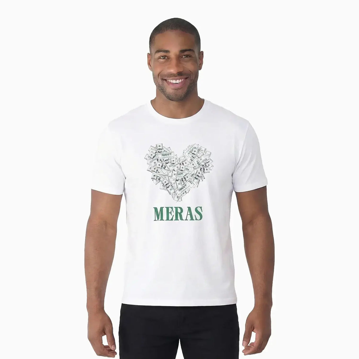 Men's Money Heart Graphic Short Sleeve T Shirt