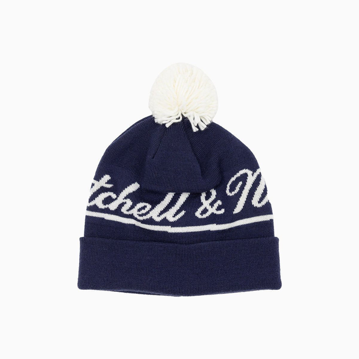 Mitchel & Ness Pom Beanie Knit Hat Mitchell & Ness - Tops and Bottoms USA