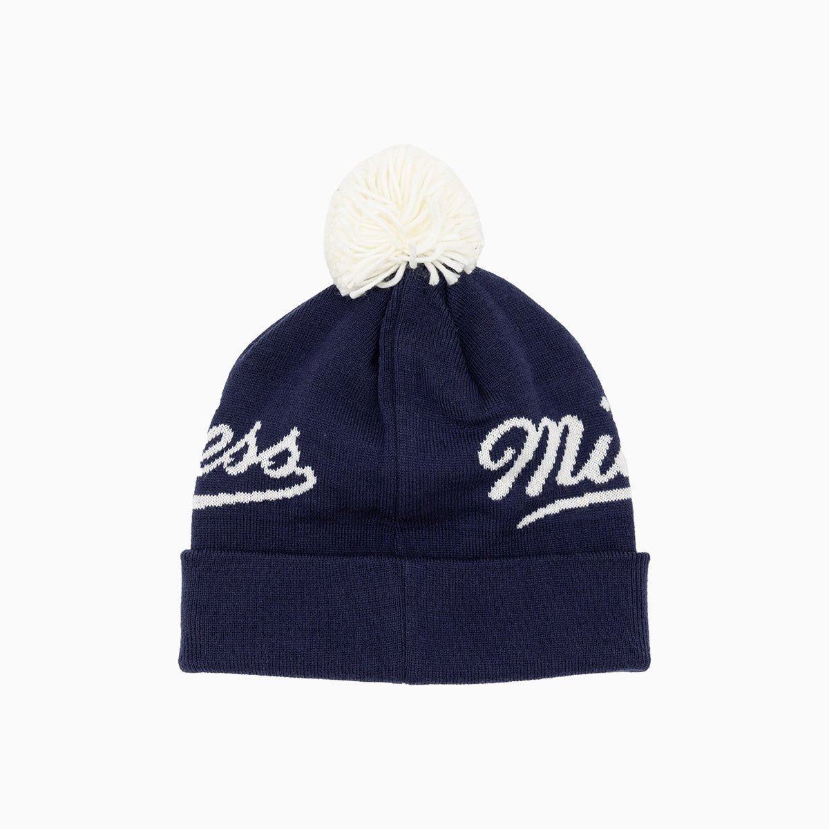 Mitchel & Ness Pom Beanie Knit Hat Mitchell & Ness - Tops and Bottoms USA