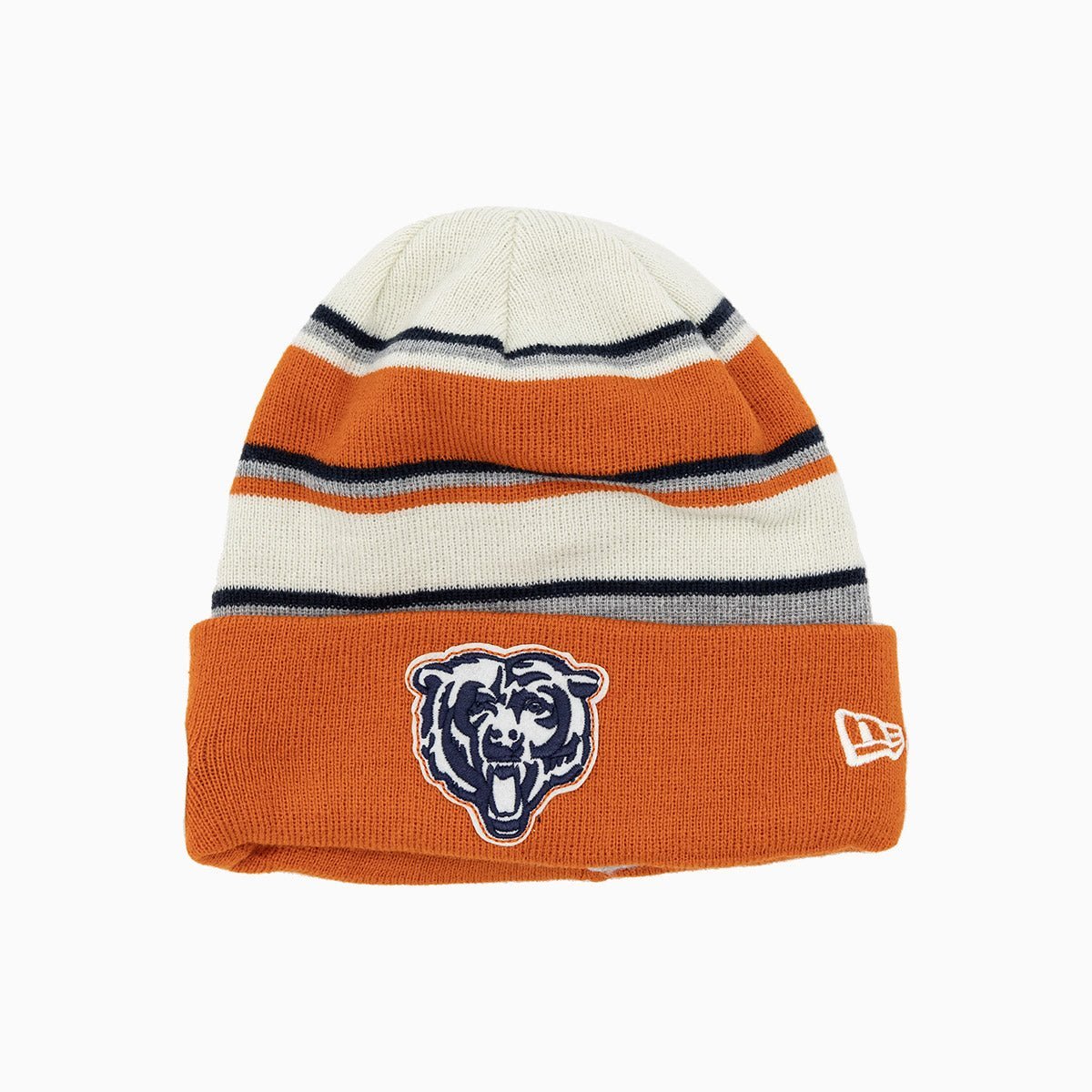 Chicago Bears Beanie Orange design with‎ logo, stars & rhinestones Chicago Bears Beanie/hat Navy Orange White Crochet W/ Emblem  main image 3