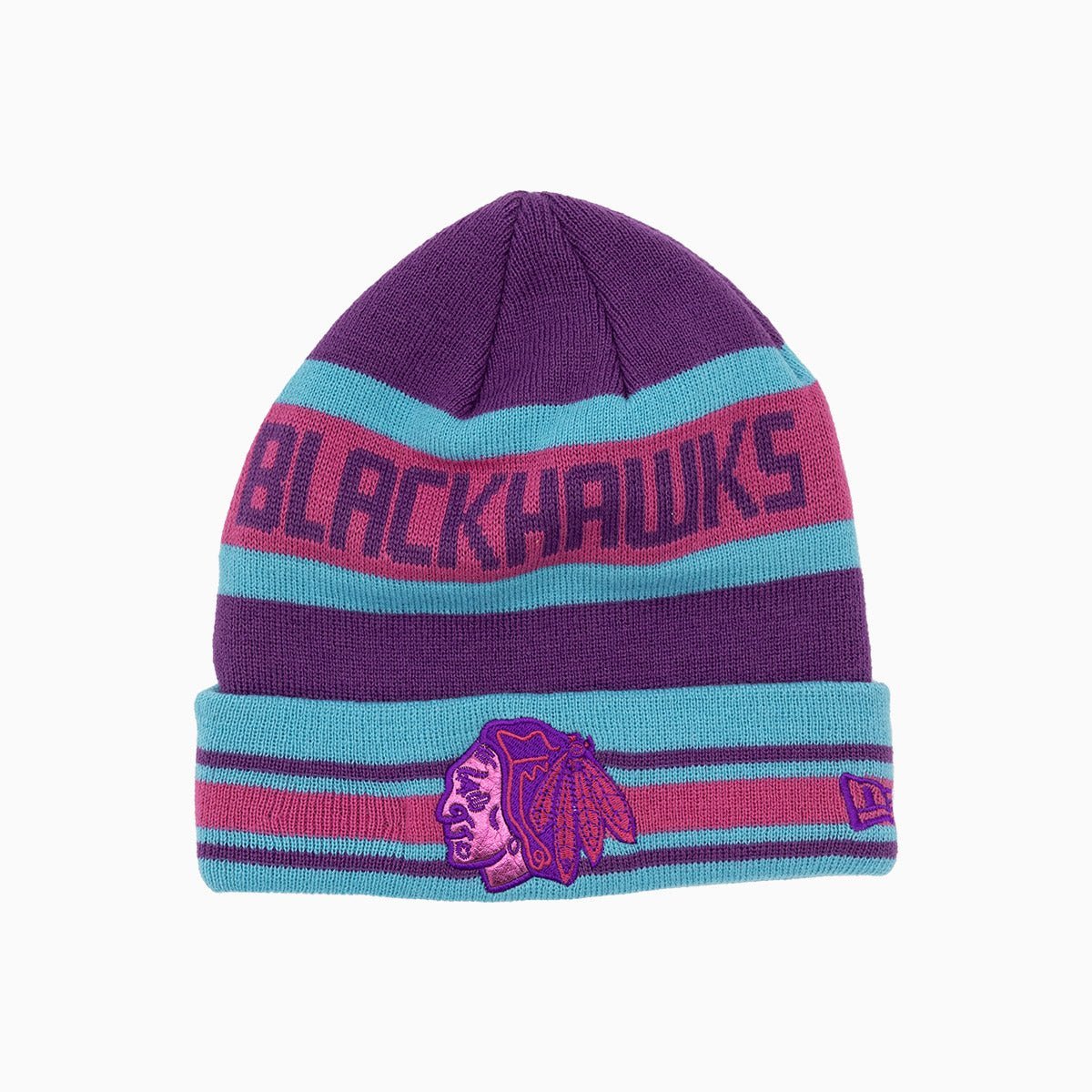 Chicago Blackhawks NHL Beanie Knit Hat New Era - Tops and Bottoms USA