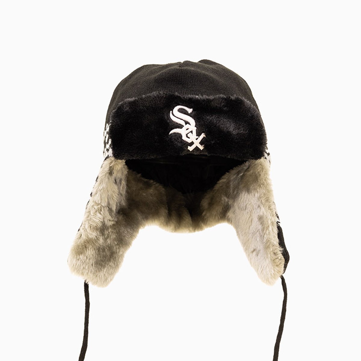 Chicago White Sox MLB Trapper Knit Cuff Beanie Hat New Era - Tops and Bottoms USA