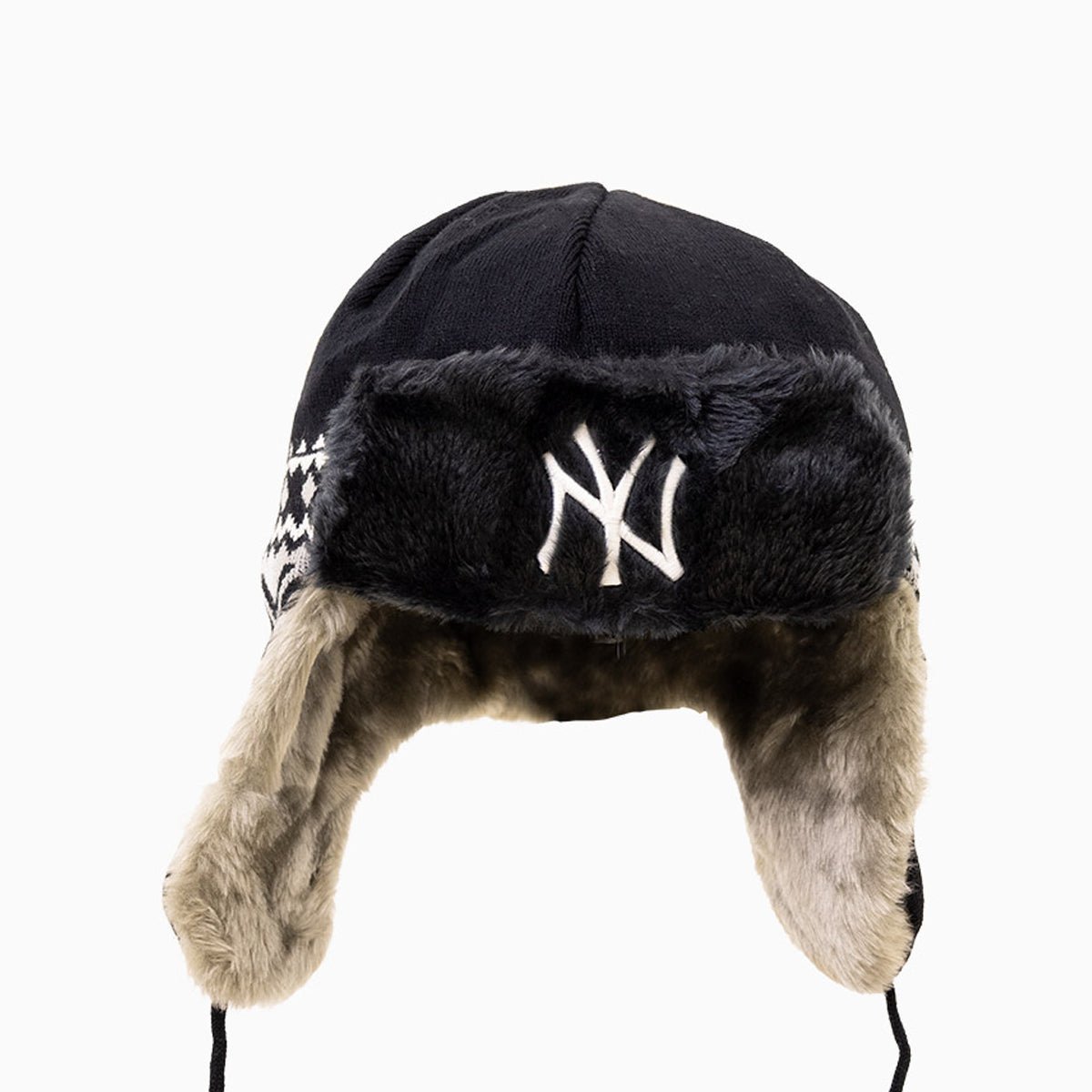 New York Yankees MLB Trapper Knit Cuff Beanie Hat New Era - Tops and Bottoms USA