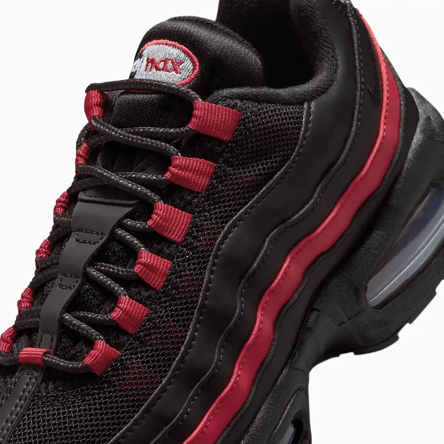 Kid's Air Max 95 "Black Team Crimson" Grade School
