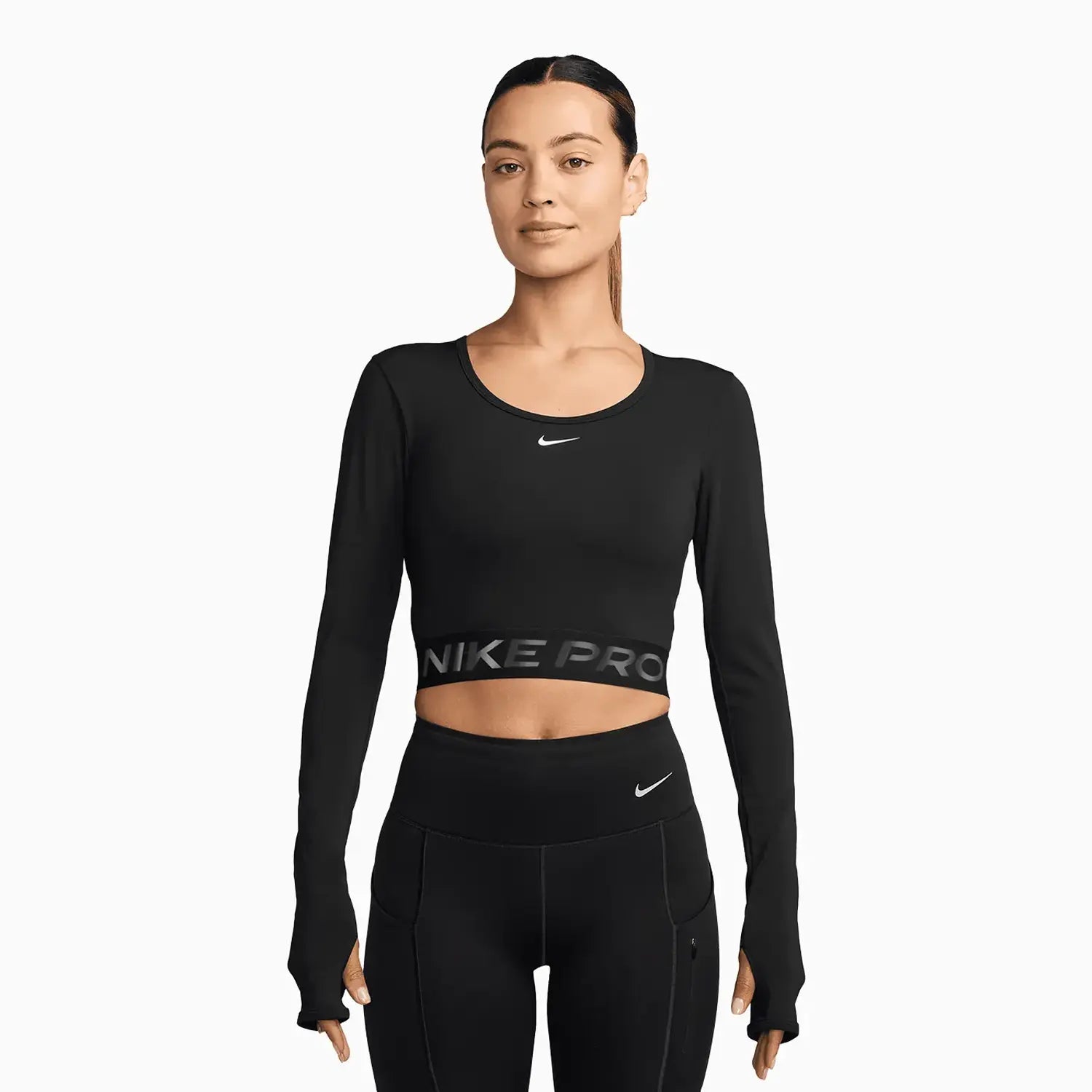 Nike Pro Women's Long Sleeve Cropped Top Nike Women's Pro Dri
