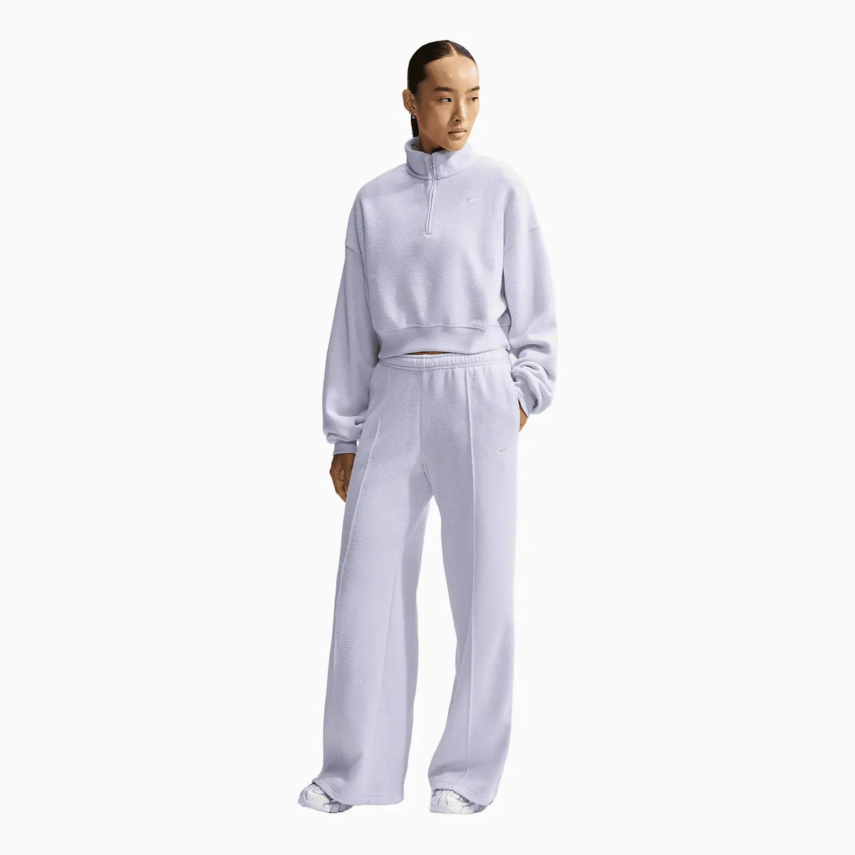 Women's Studio Fleece Plush Mid-Rise Wide-Leg Pant