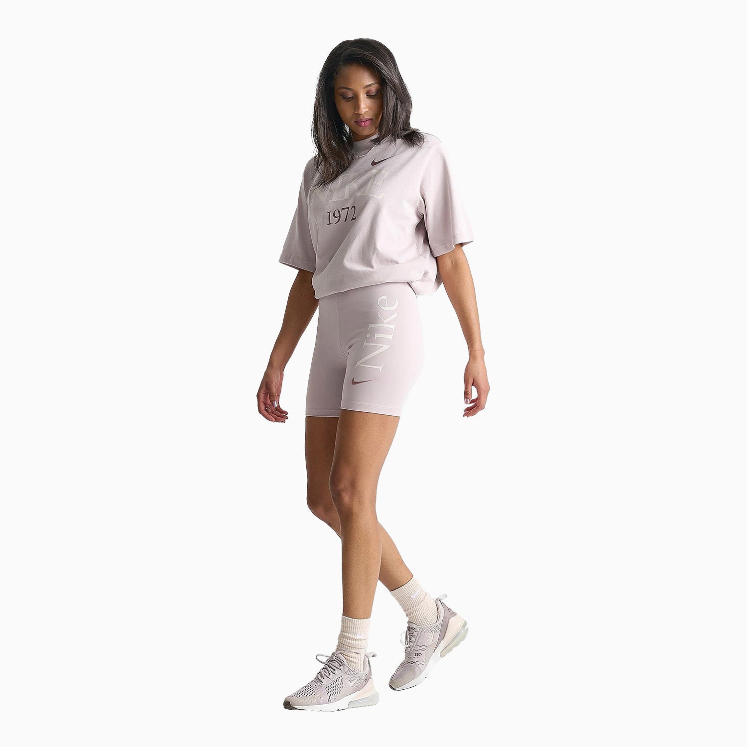 Nike Women's Sportswear Classic T-Shirt And Shorts Outfit - Main Image