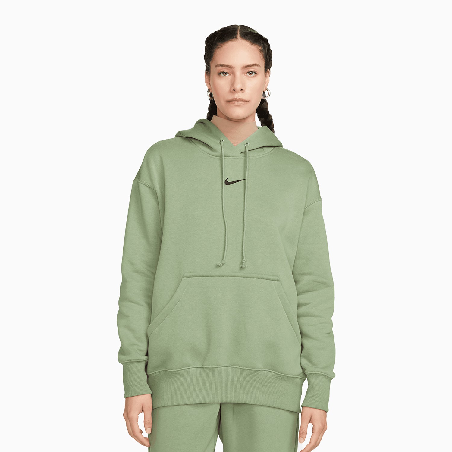 Nike ladies oatmeal overhead fleece hoodie best sale