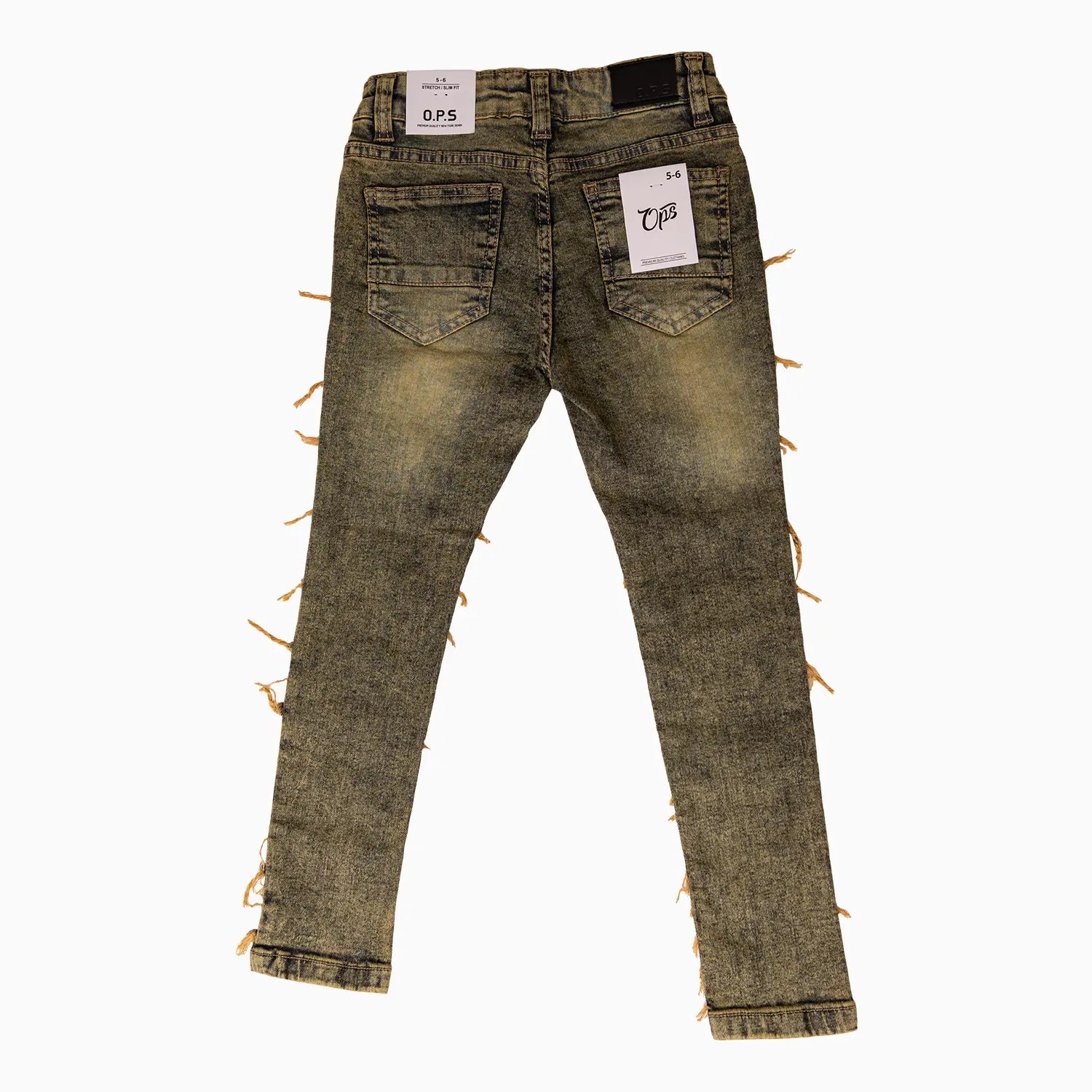 Kid's Distressed Ripped Denim Jeans Pant Ops Denim - Tops and Bottoms USA