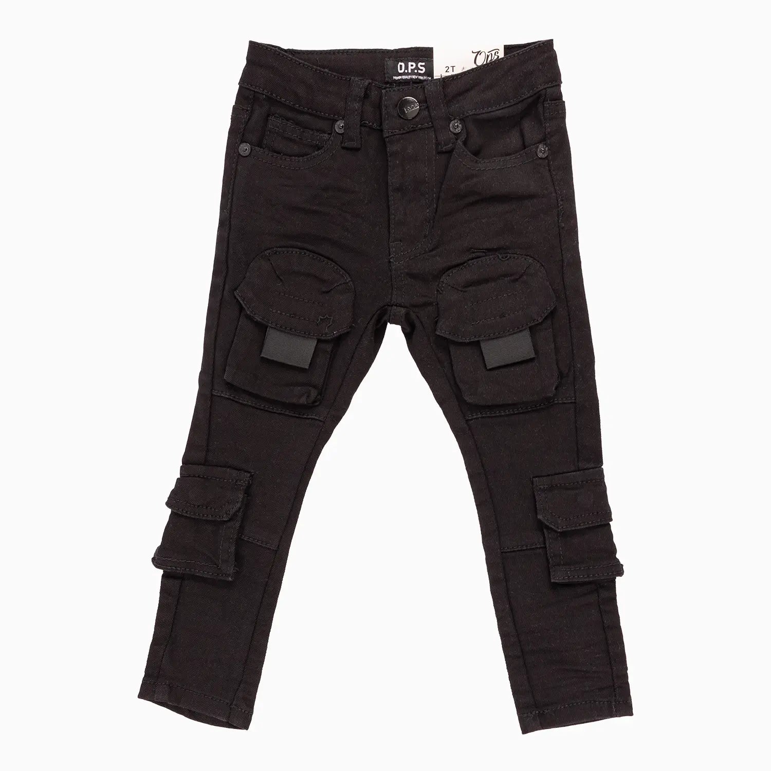 Kid's Slim Fit Cargo Denim Pant Ops Denim - Tops and Bottoms USA
