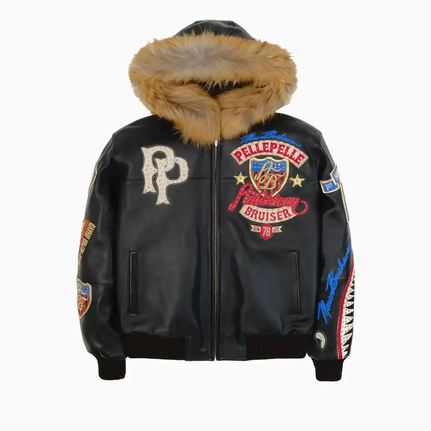 Pelle Pelle Men's American Bruiser Hooded Jacket Pelle Pelle Men's American Bruiser Hooded Jacket