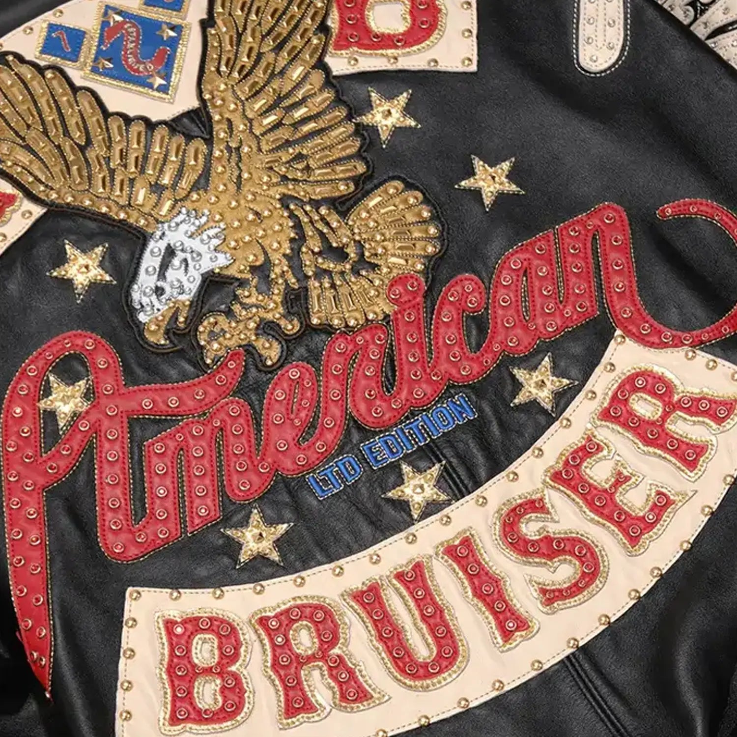Men's American Bruiser Leather Jacket Pelle Pelle - Tops and Bottoms USA