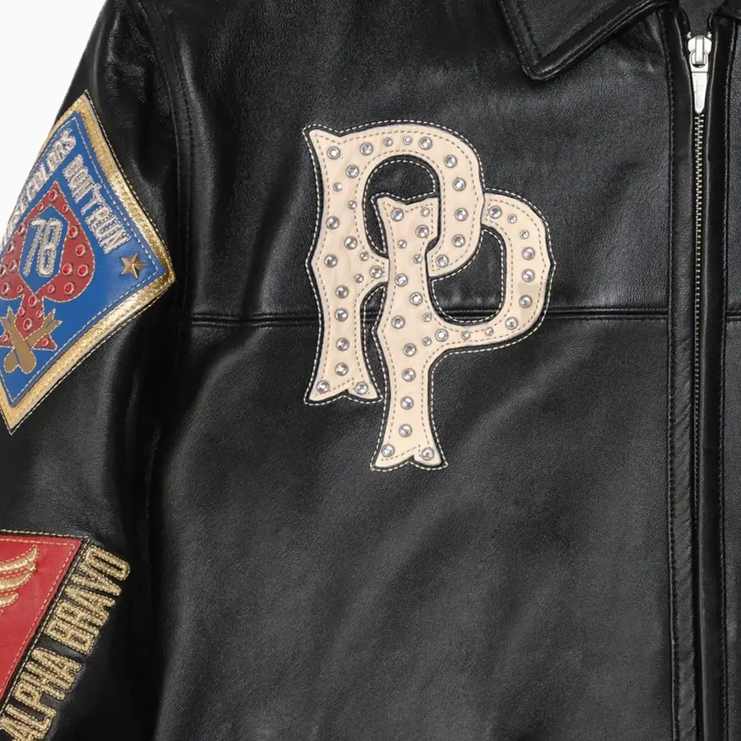 Men's American Bruiser Leather Jacket Pelle Pelle - Tops and Bottoms USA