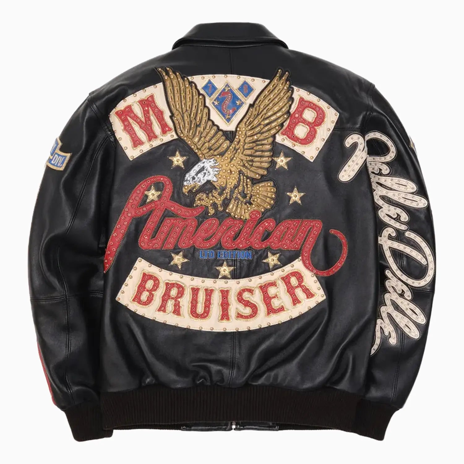 Men's American Bruiser Leather Jacket Pelle Pelle - Tops and Bottoms USA