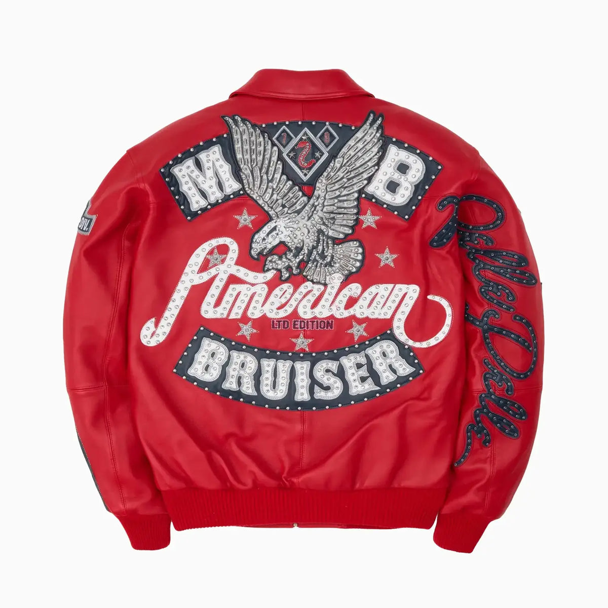 Men's American Bruiser Plush Leather Jacket Pelle Pelle - Tops and Bottoms USA