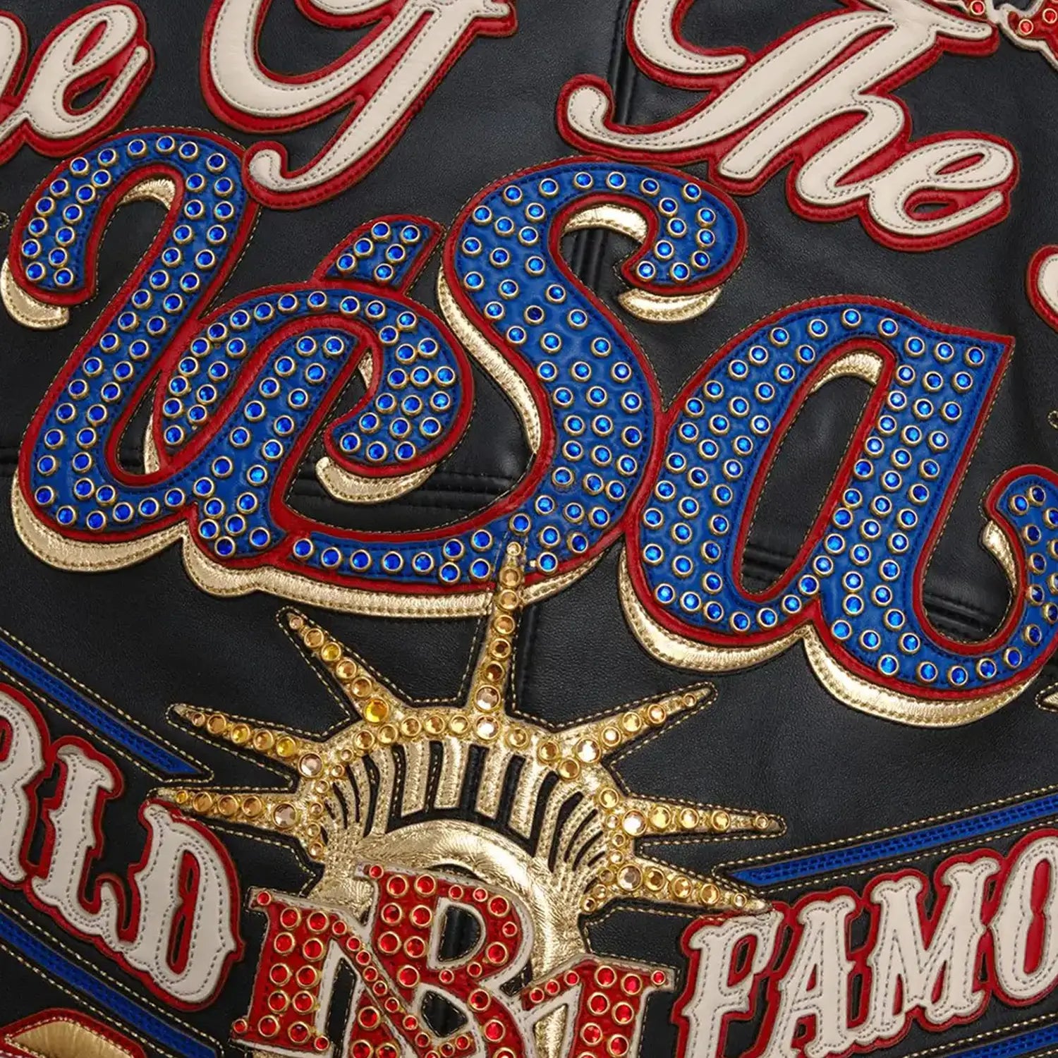 Men's Stars And Stripes Leather Jacket Pelle Pelle - Tops and Bottoms USA