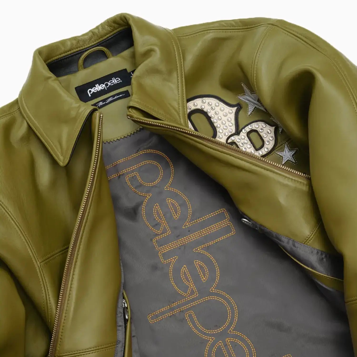 Men's Stars And Stripes Leather Jacket