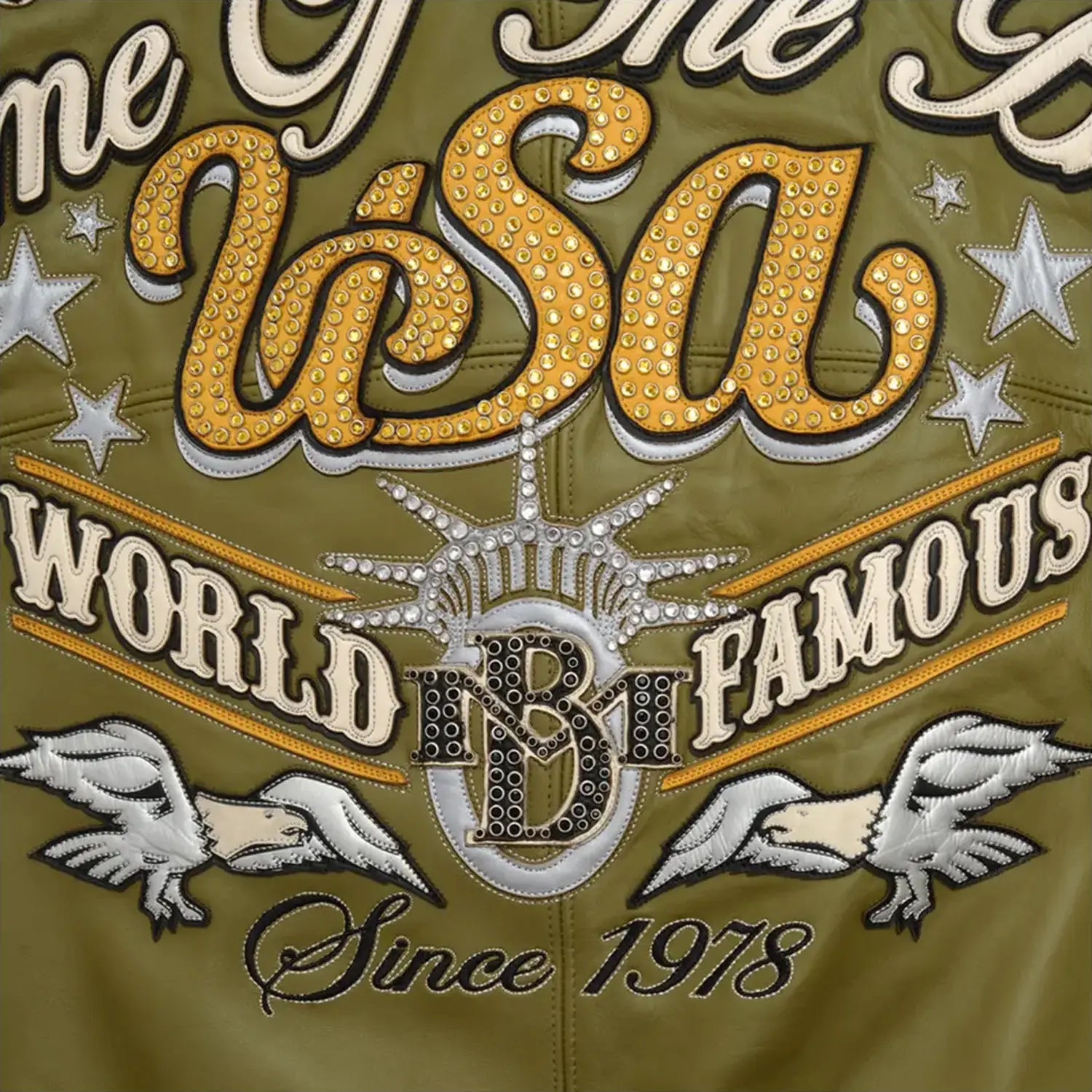 Men's Stars And Stripes Leather Jacket