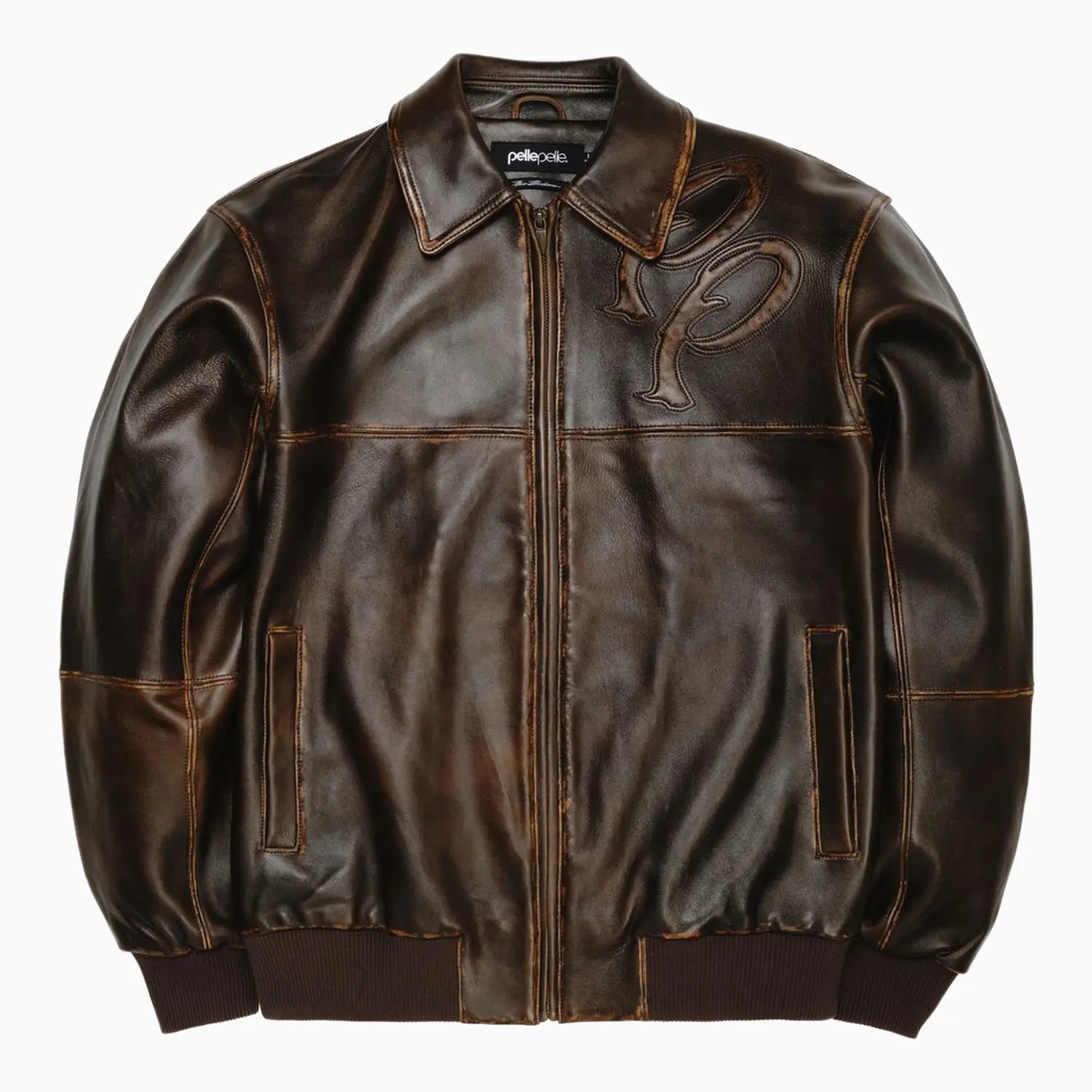 Men's Two Tone Pelle Leather Jacket