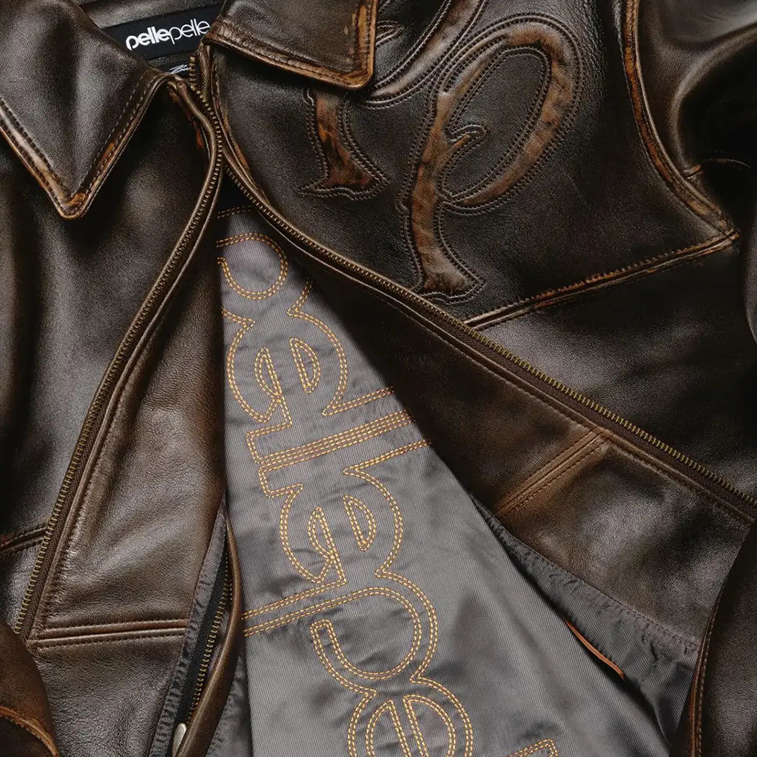 Men's Two Tone Pelle Leather Jacket