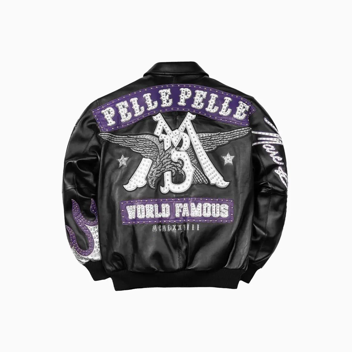 Men's World Famous Pelle Leather Jacket Pelle Pelle - Tops and Bottoms USA