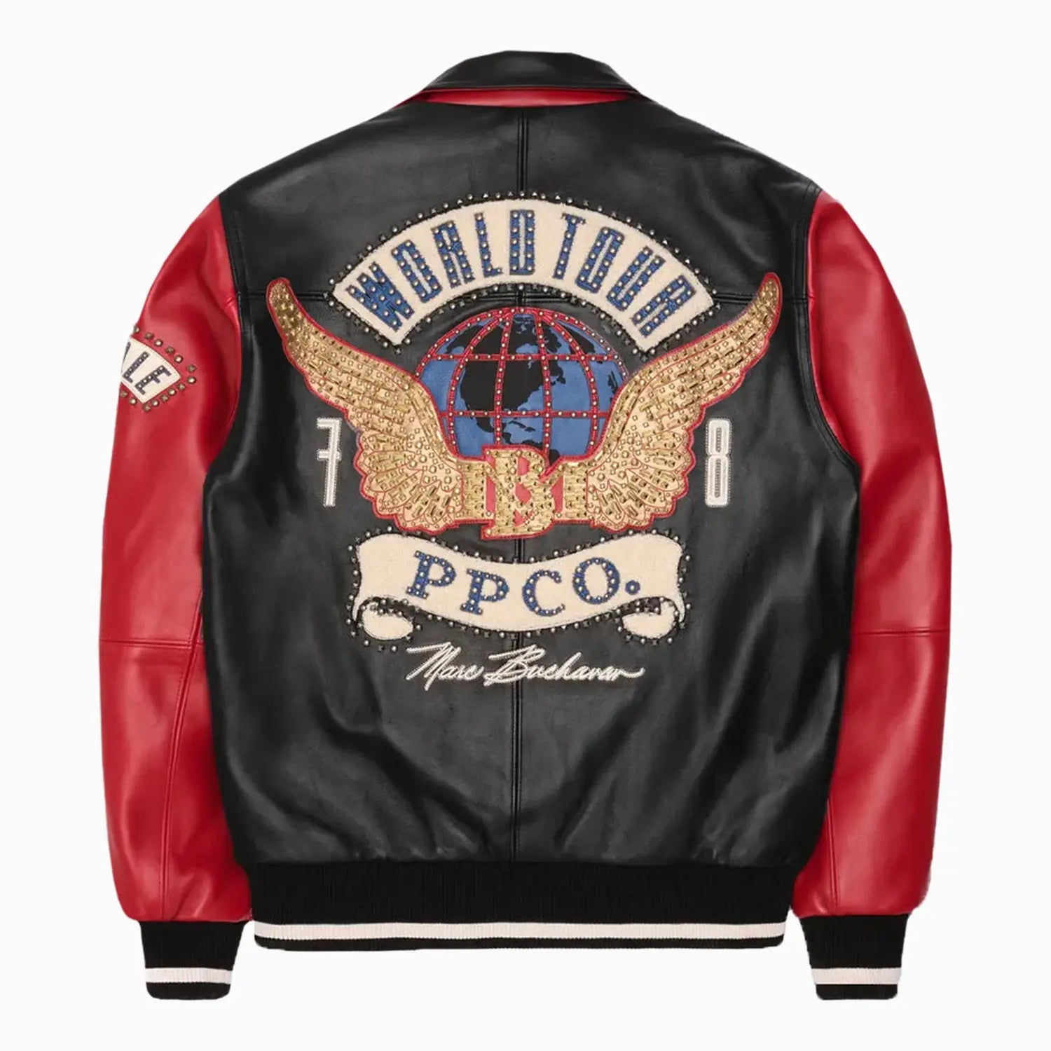 Men's World Tour Leather Jacket Pelle Pelle - Tops and Bottoms USA