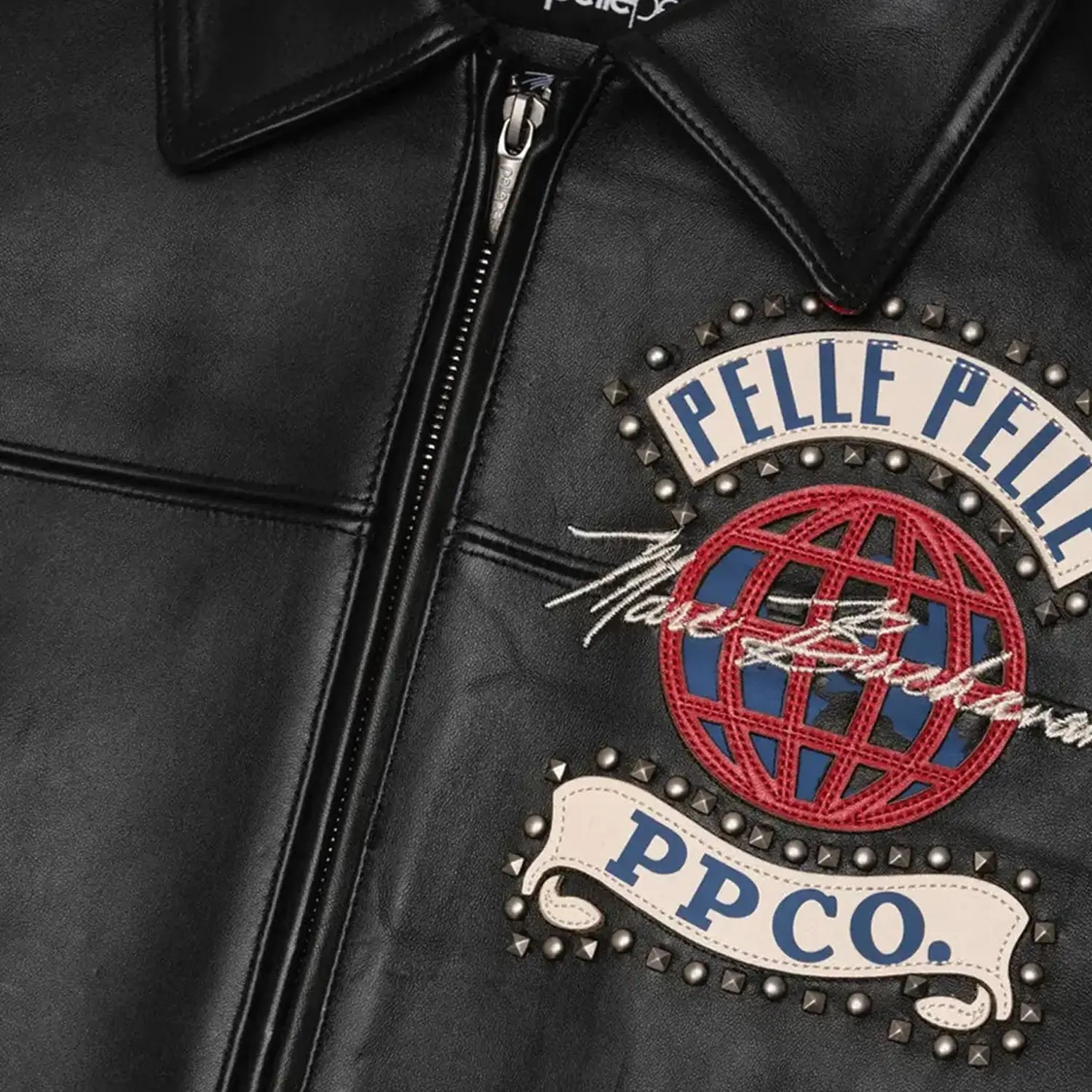 Men's World Tour Leather Jacket Pelle Pelle - Tops and Bottoms USA