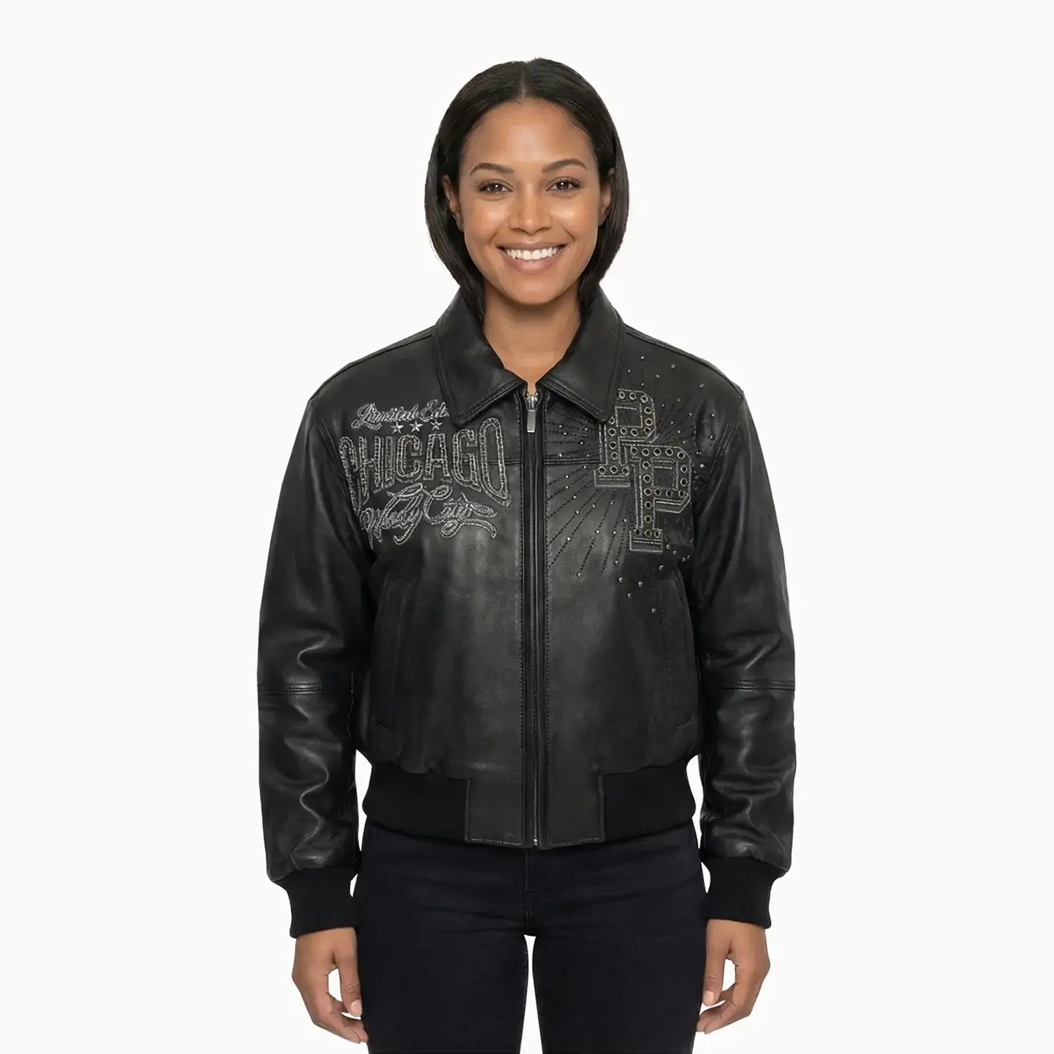 Pelle Pelle Pelle-Pelle X TB Women's Windy City Leather Jacket Pelle Pelle Pelle-Pelle X TB Women's Windy City Leather Jacket