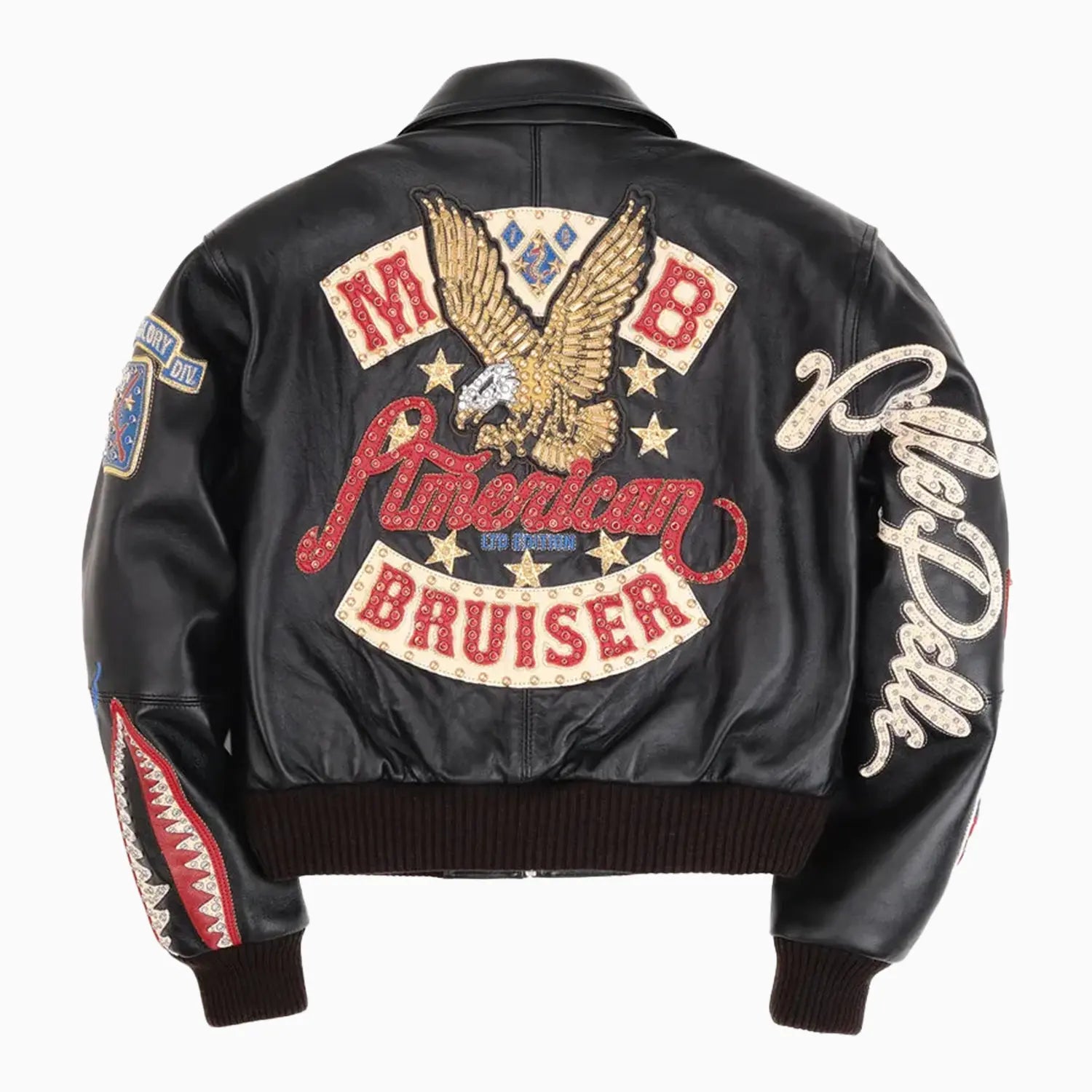 Women's American Bruiser Crop Leather Jacket Pelle Pelle - Tops and Bottoms USA