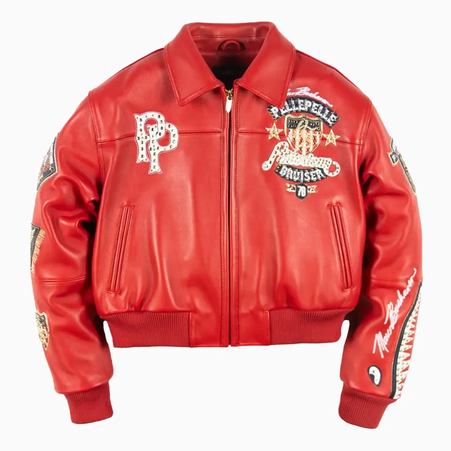 Women's American Bruiser Crop Leather Jacket