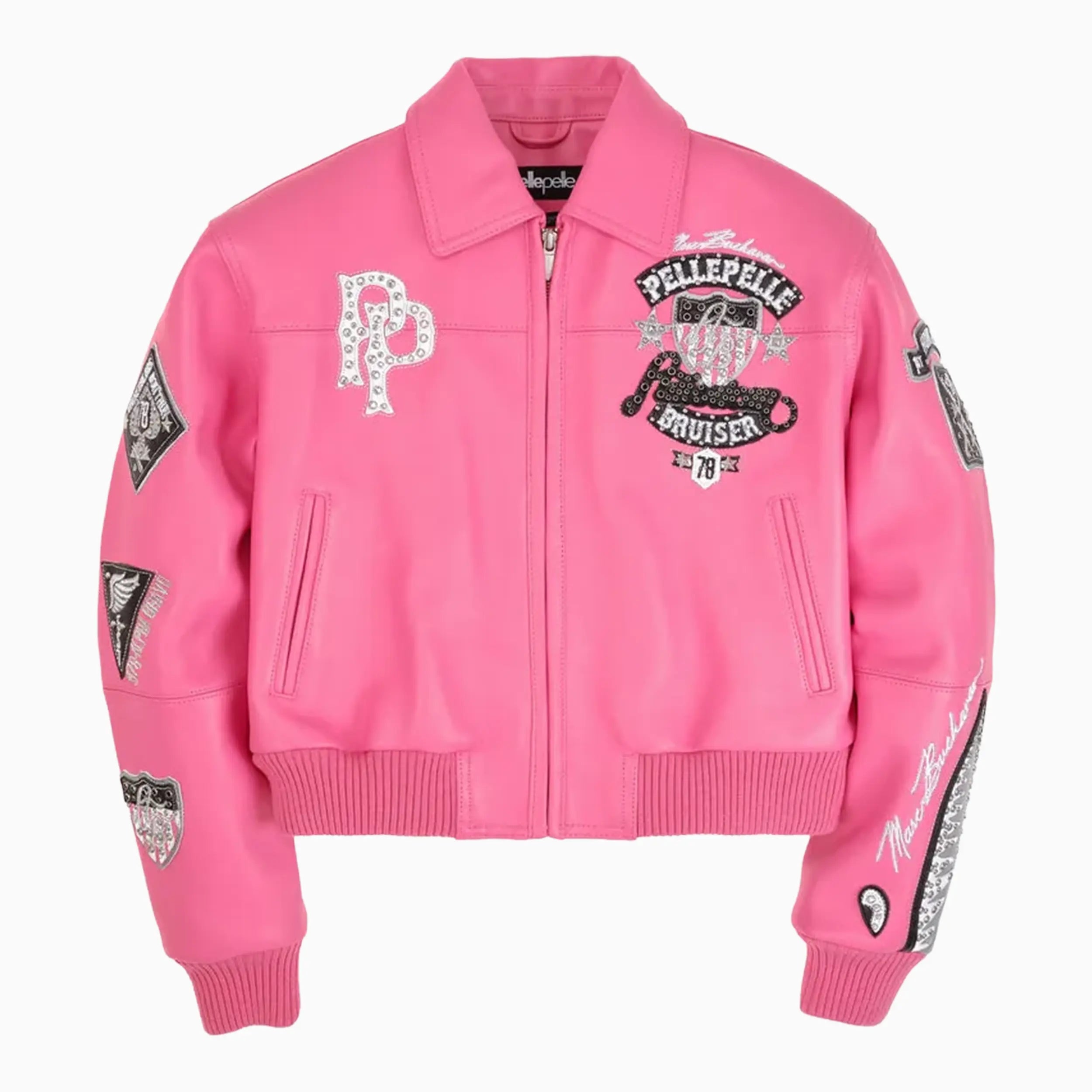 Women's American Bruiser Crop Leather Jacket