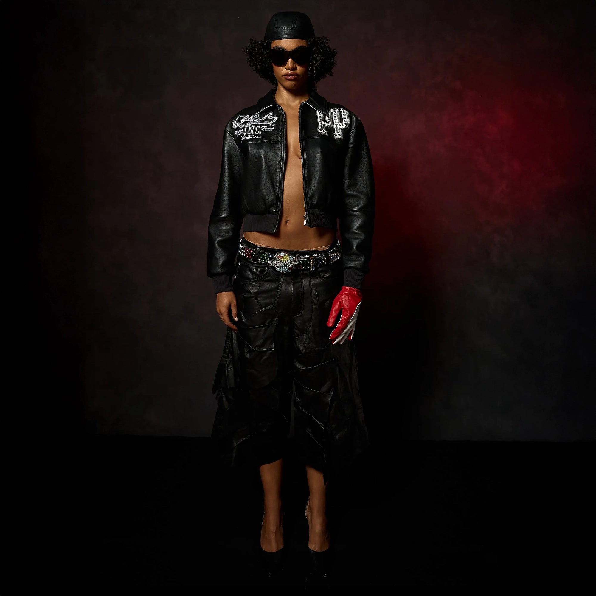 Women's Pelle Queen Crop Leather Jacket