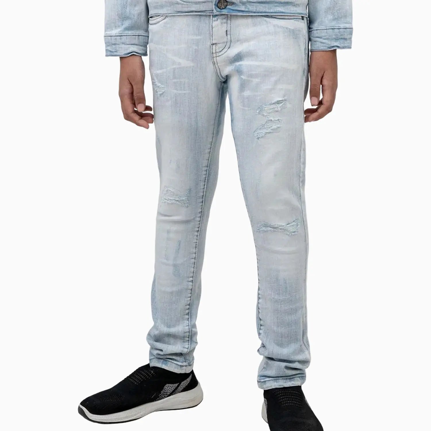 Kid's Skinny Jeans Pant Premium Disaster - Tops and Bottoms USA