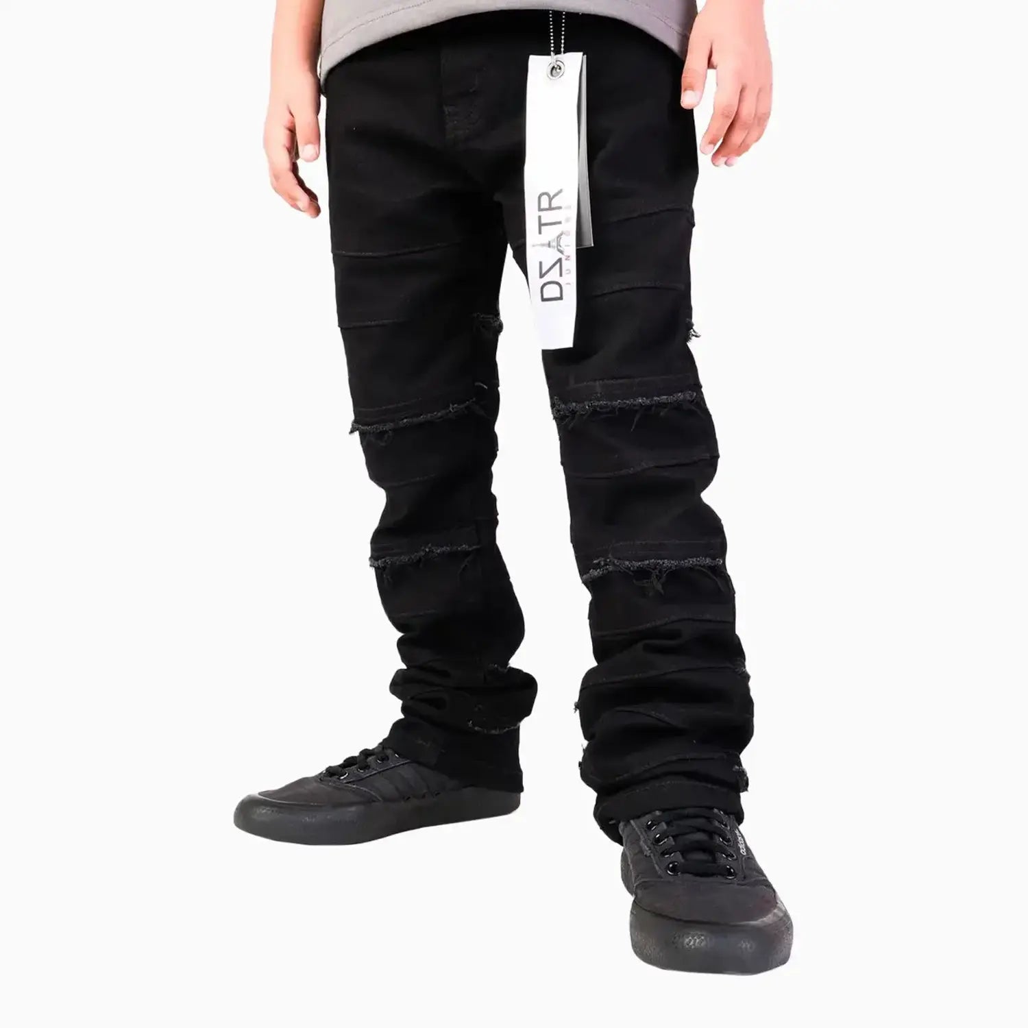 Kid's Ultra Stretch Denim Pant Premium Disaster - Tops and Bottoms USA