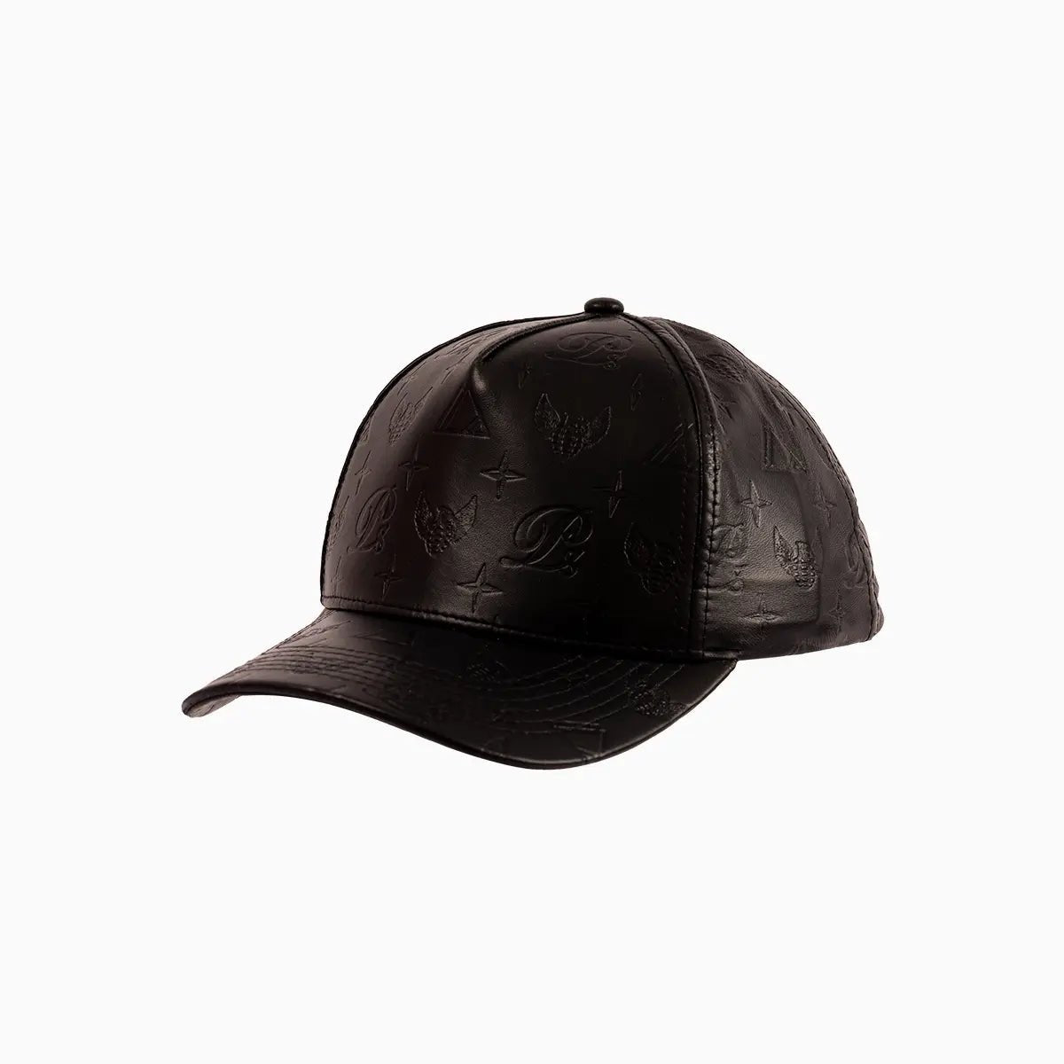 Men's Leather Monogram Strapback Hat Privilege Society - Tops and Bottoms USA