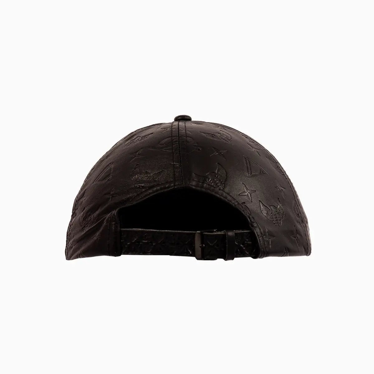 Men's Leather Monogram Strapback Hat