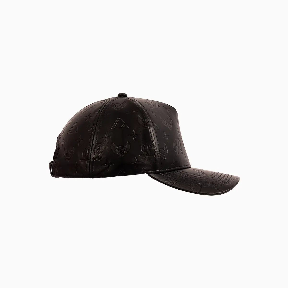 Men's Leather Monogram Strapback Hat Privilege Society - Tops and Bottoms USA