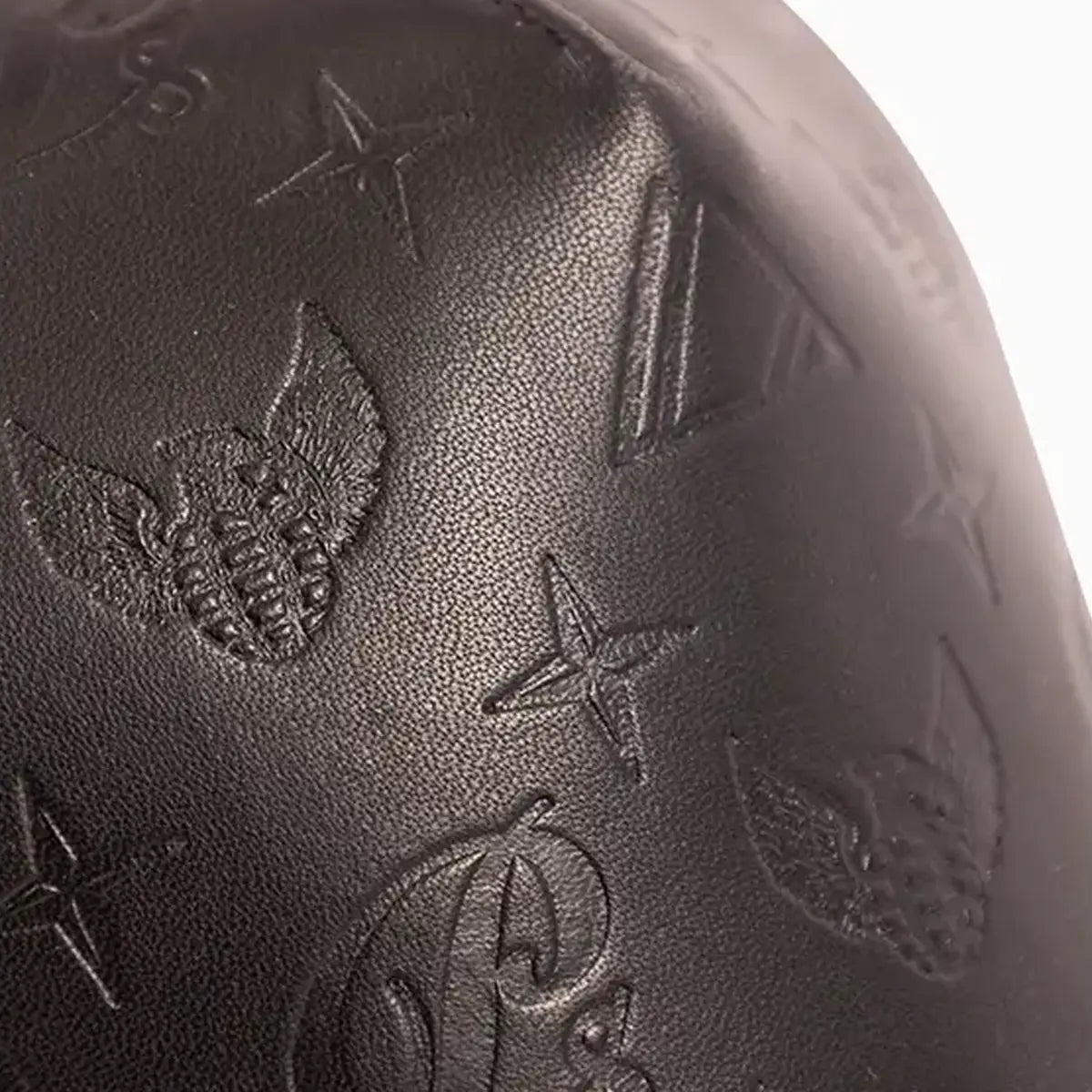 Men's Leather Monogram Strapback Hat