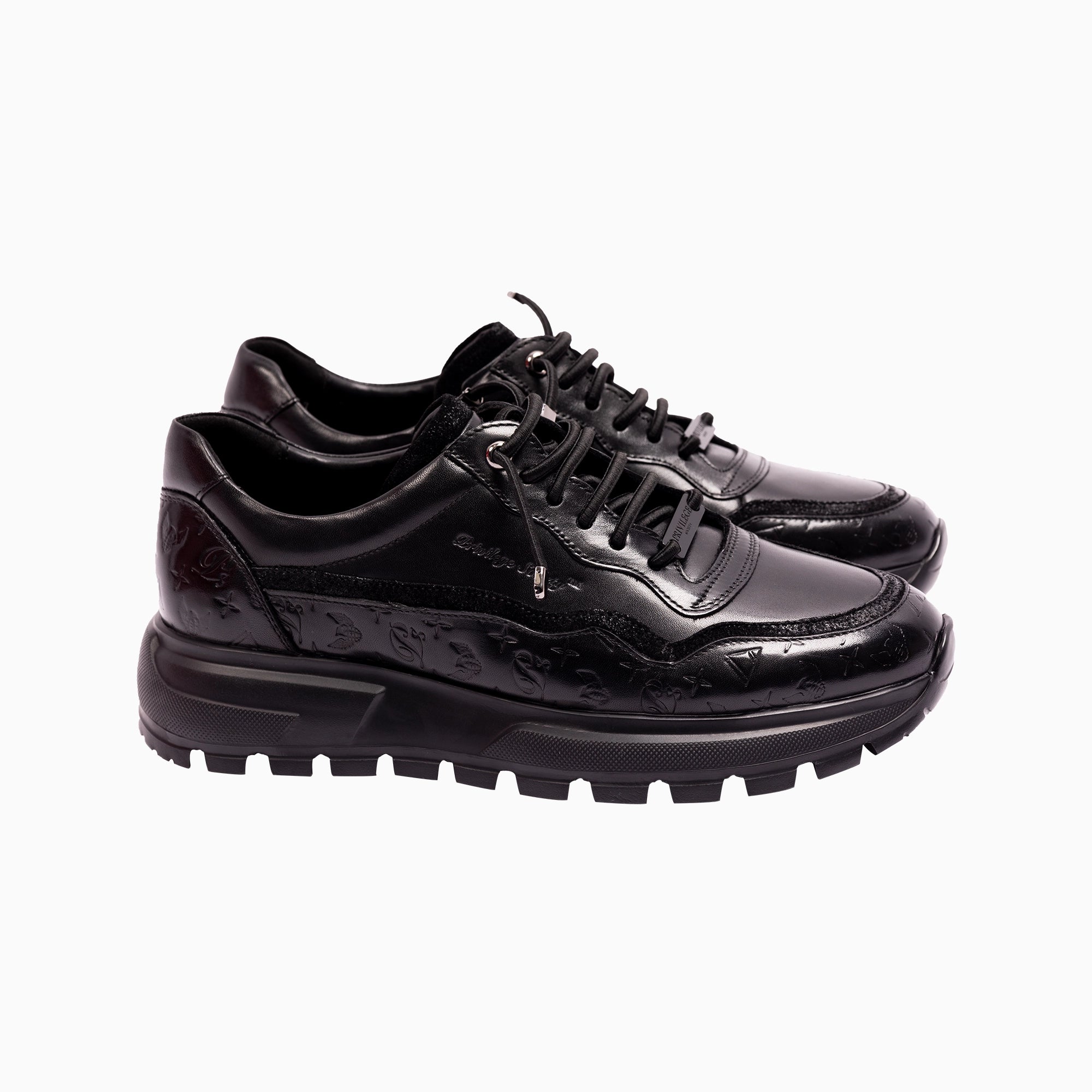 Men's Monogram Leather HC Sneaker Privilege Society - Tops and Bottoms USA